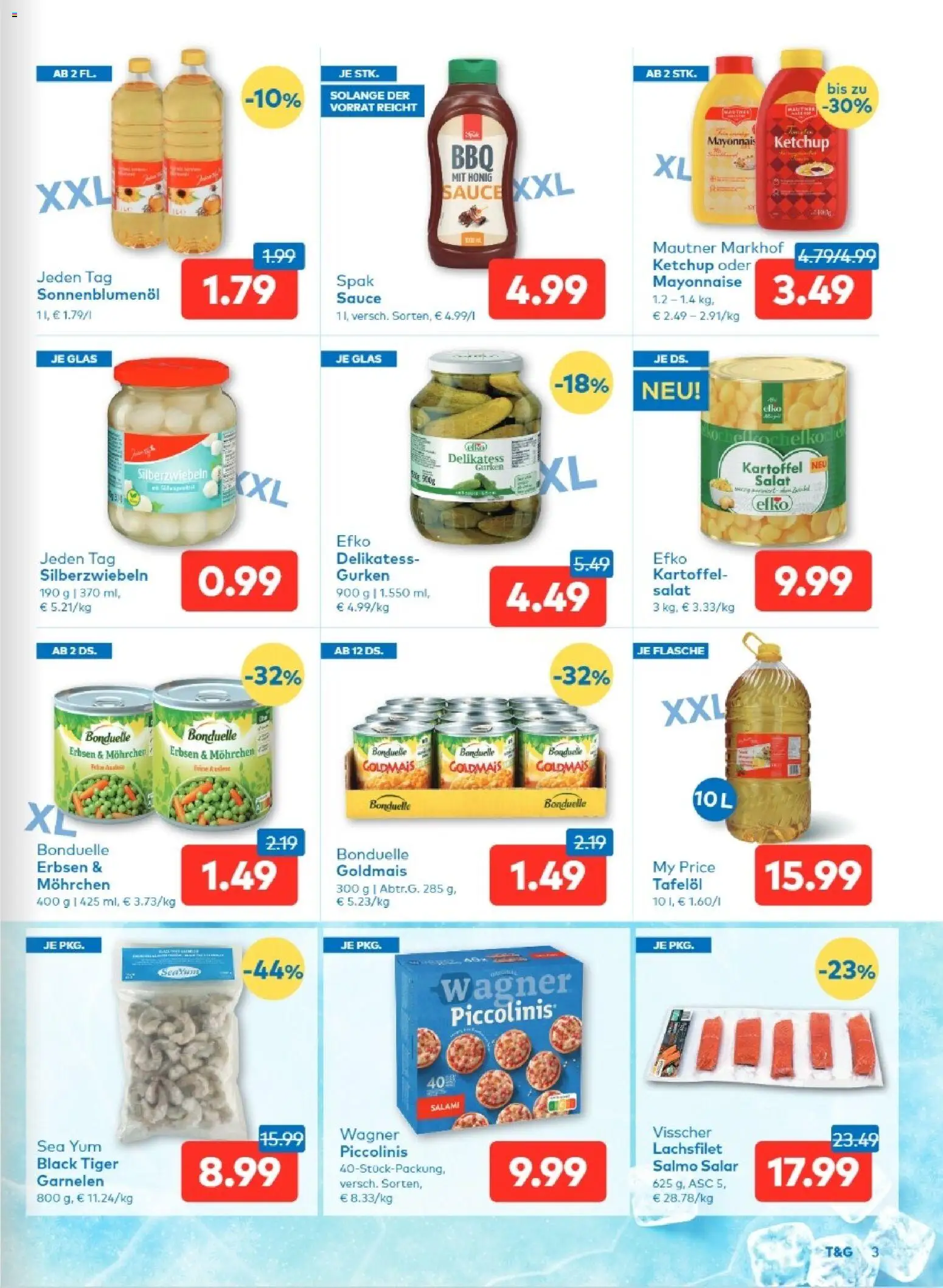 T&G - Steiermark gültig ab 18.12.2025 | Seite: 3 | Produkte: Gurken, Salat, Mayonnaise, Erbsen