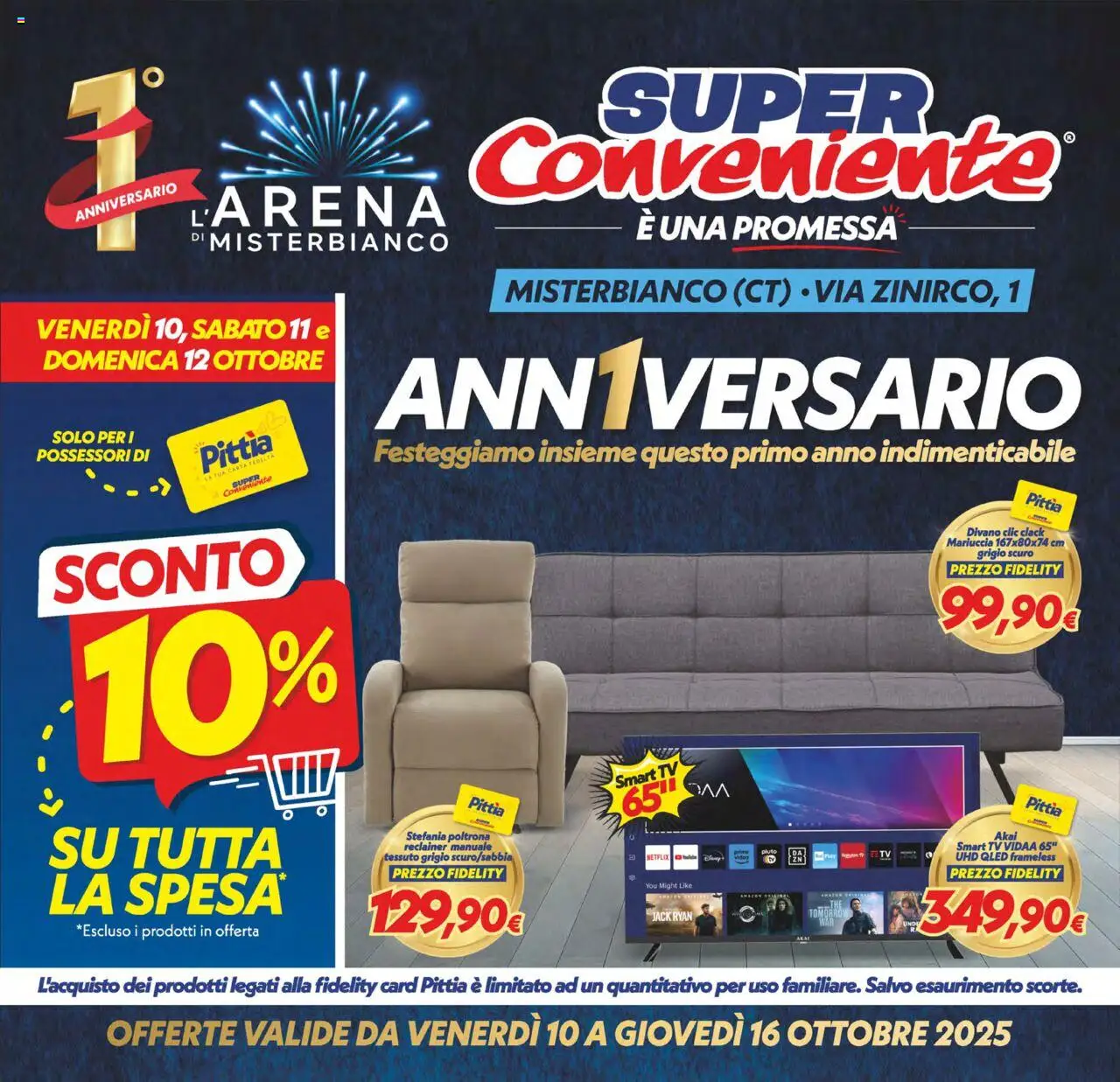 Volantino SuperConveniente del 10.10.2025 | Pagina: 34 | Prodotti: smart TV, TV, Divano, Poltrona