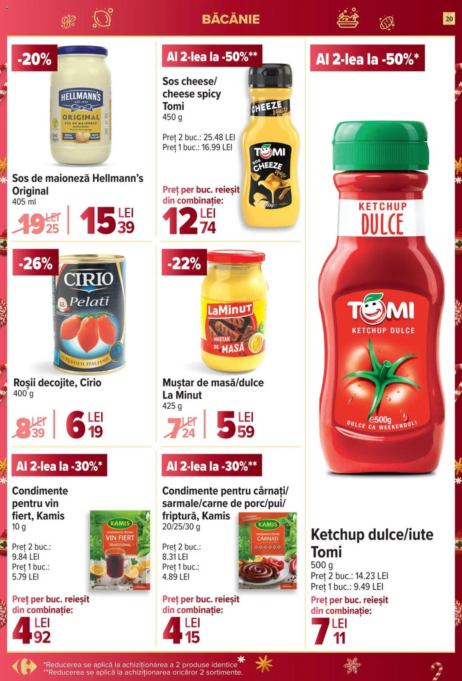 Noul catalog Carrefour – valabil de la 10.12.2025 | Pagină: 20 | Produse: Masă, Muștar, Ketchup, Condimente