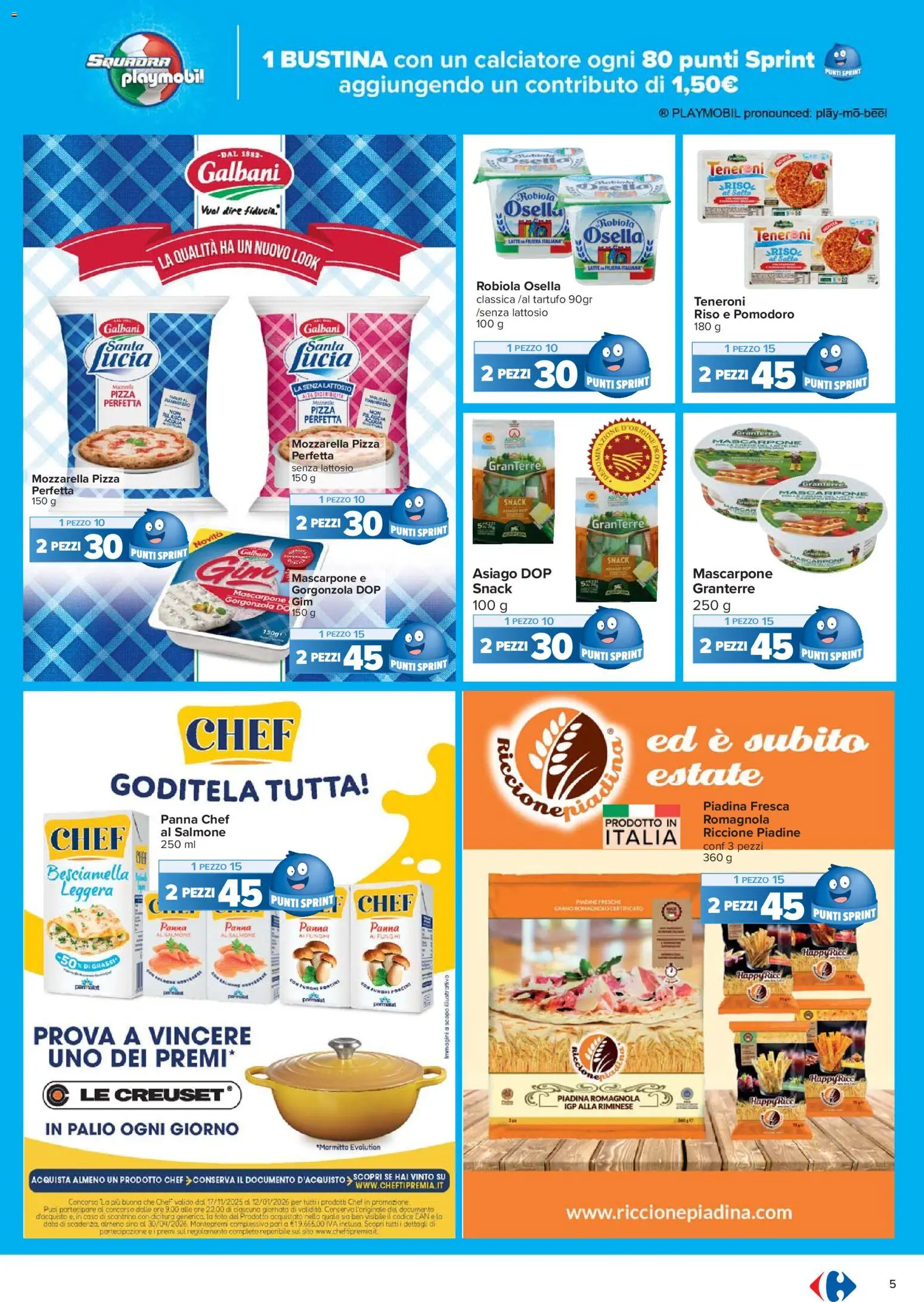Volantino Carrefour del 02.12.2025 | Pagina: 5 | Prodotti: Salmone, Pomodoro, Latte, Mascarpone