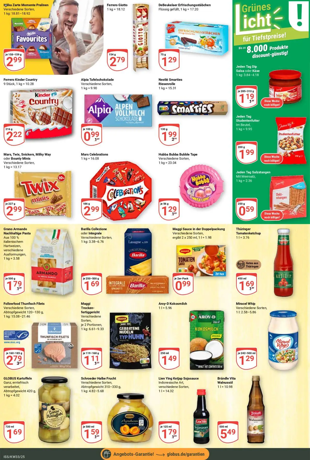 Globus Prospekt 	 - gültig ab dem 11.08.2025 | Seite: 11 | Produkte: Schokolade, Celebrations, Salz, Pasta