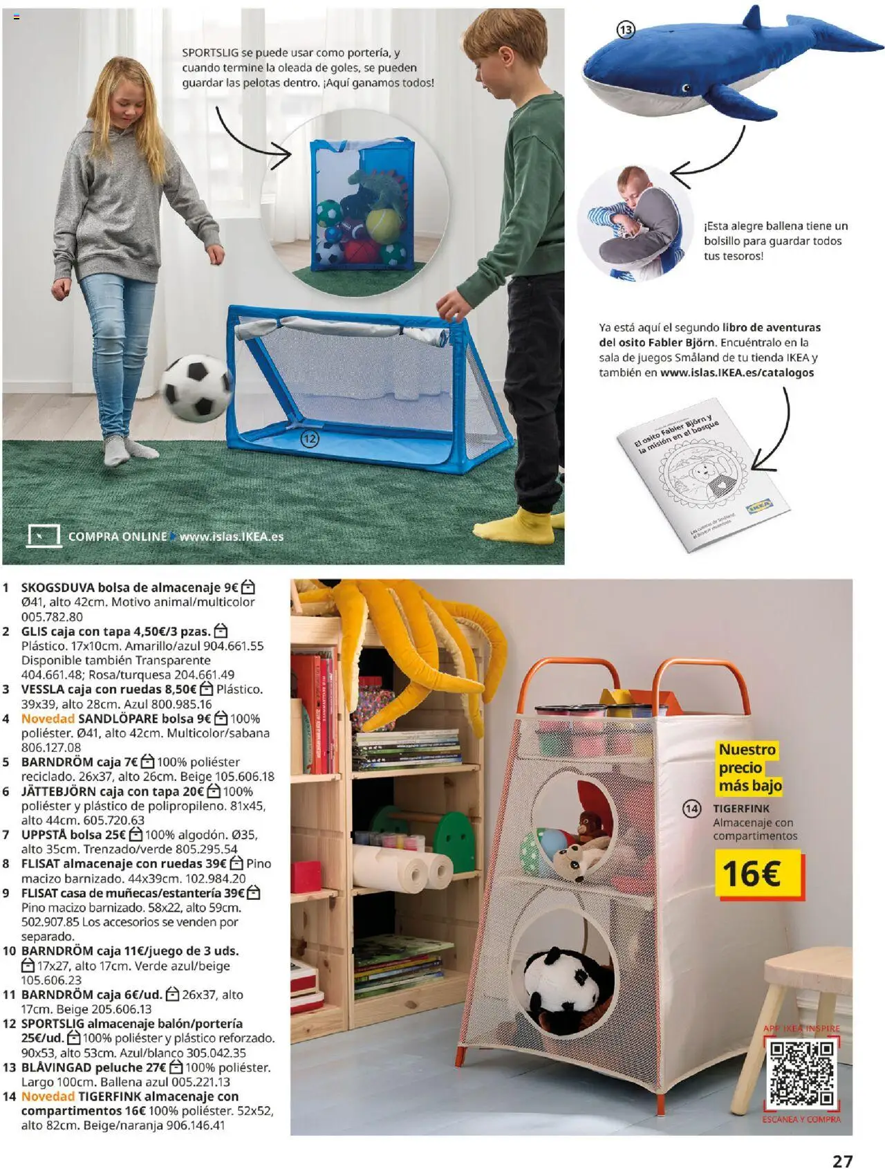 Catálogo IKEA y los niños │ válido desde el 01.09.2025 | Página: 27 | Productos: Bolsa, Almacenaje, Caja