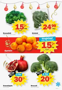 Pekås - erbjudanden - Förhandsvisning av reklamblad från butik Pekås aktuell från 15.12.2025 | Sida: 11 | Produkter: Galler, Apelsin, Broccoli
