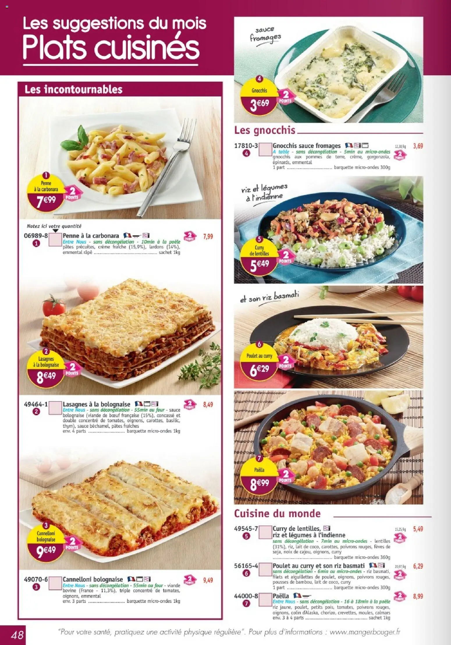 {H1} | Page: 48 | Produits: Curry, Viande, Riz, Pâtes