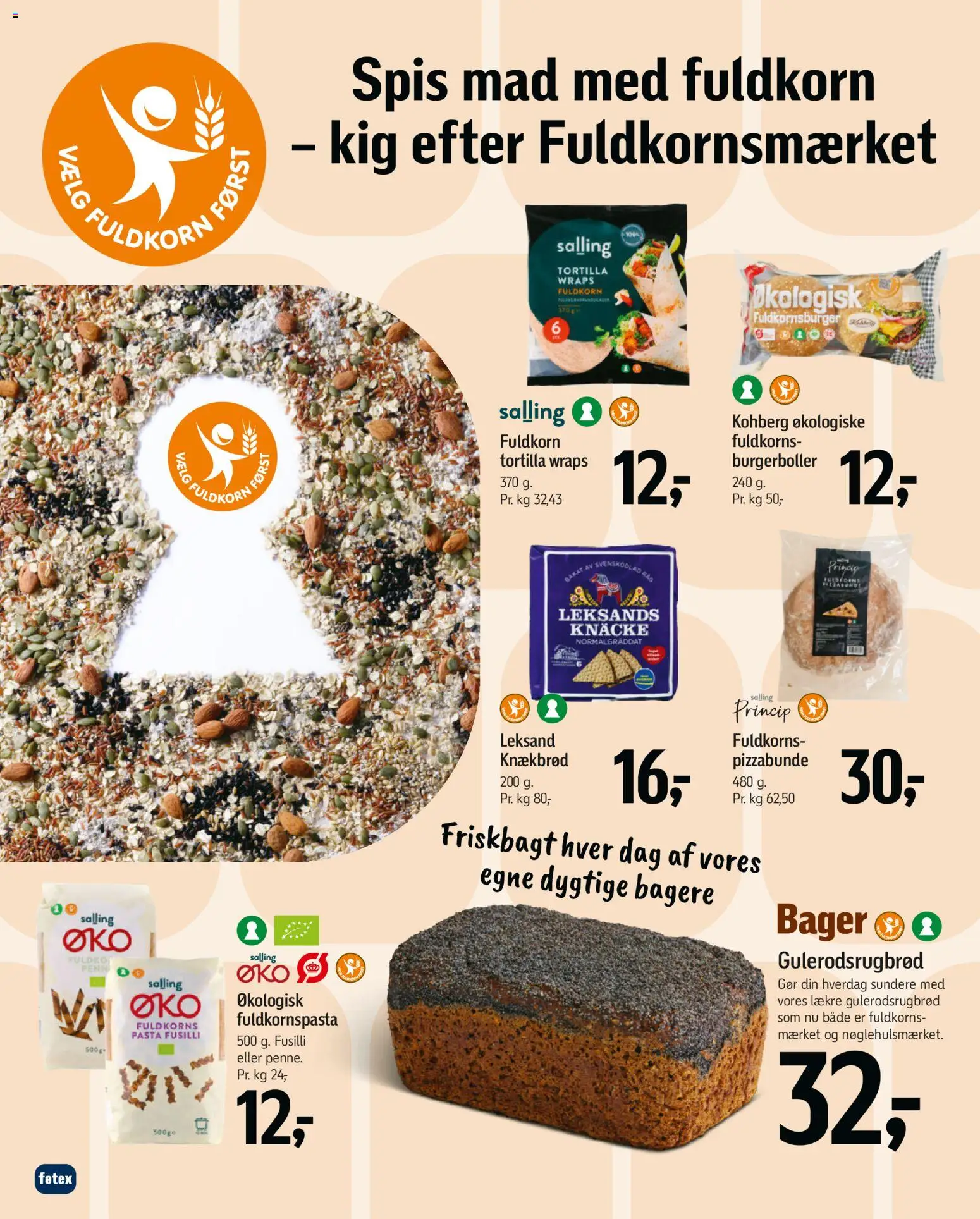 Føtex tilbudsavis – gyldig fra 16.01.2026 | Side: 13 | Produkter: Pasta, Burgerboller, Knækbrød, Søm
