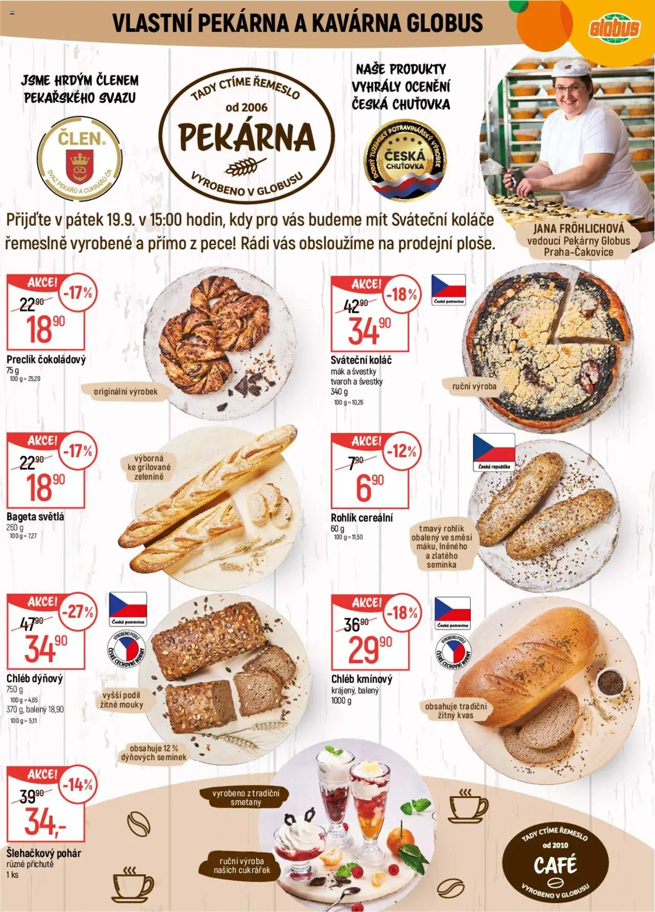 Globus leták od 17.09.2025 | Strana: 9 | Produkty: Chléb, Pohár, Semínka, Bageta