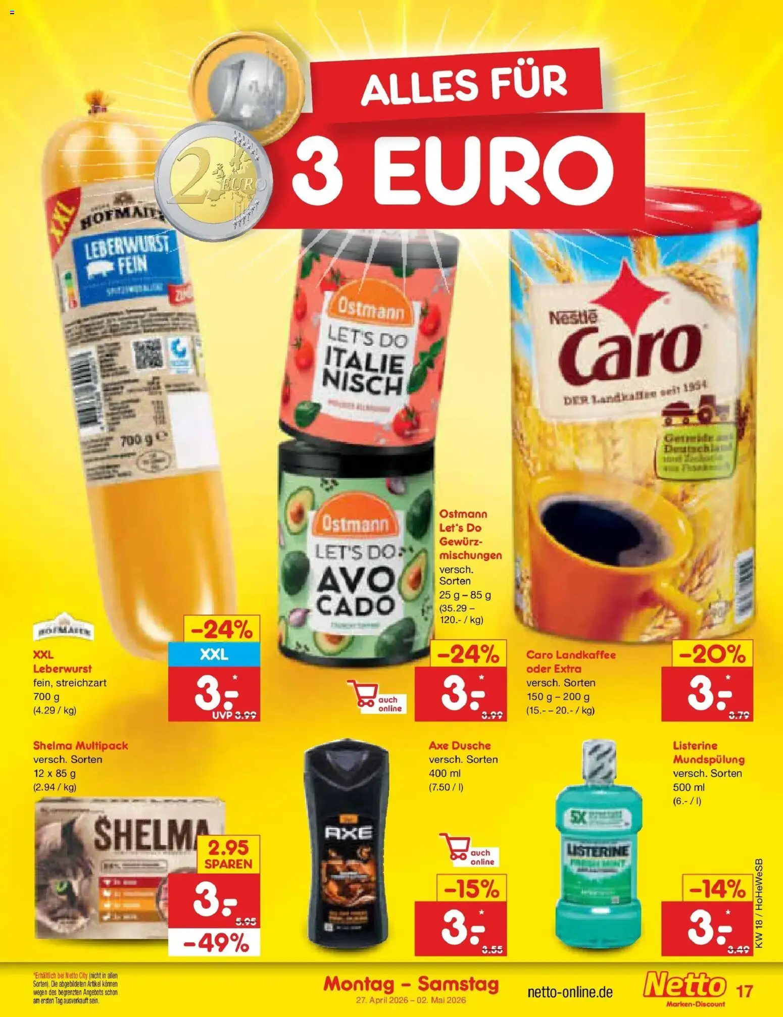 Netto Marken-Discount Prospekt Hannover	 – gültig ab 27.04.2026 | Seite: 19 | Produkte: Dusche, Axe, Listerine