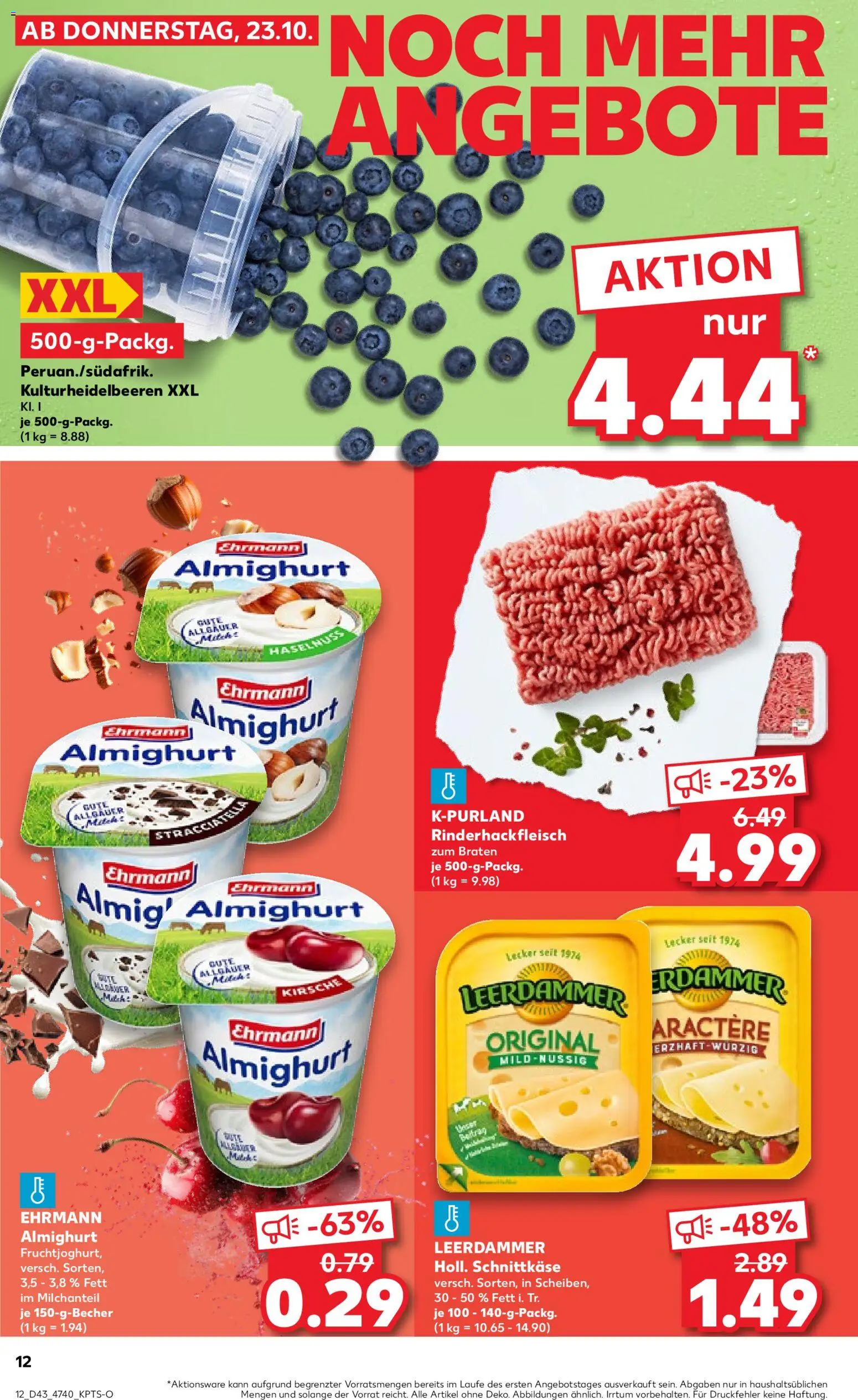 Kaufland prospekt Hannover	 – gültig ab 26.10.2025 | Seite: 12 | Produkte: Ehrmann almighurt, Leerdammer