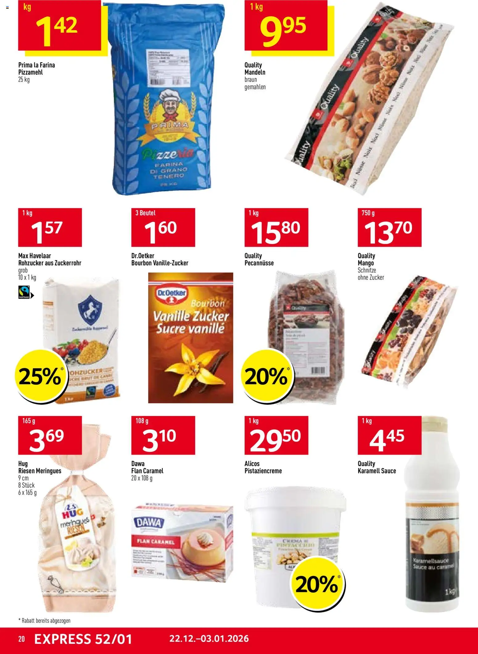 Prodega Aktionen – gültig ab 22.12.2025 | Seite: 20 | Produkte: Bourbon, Mango, Zucker