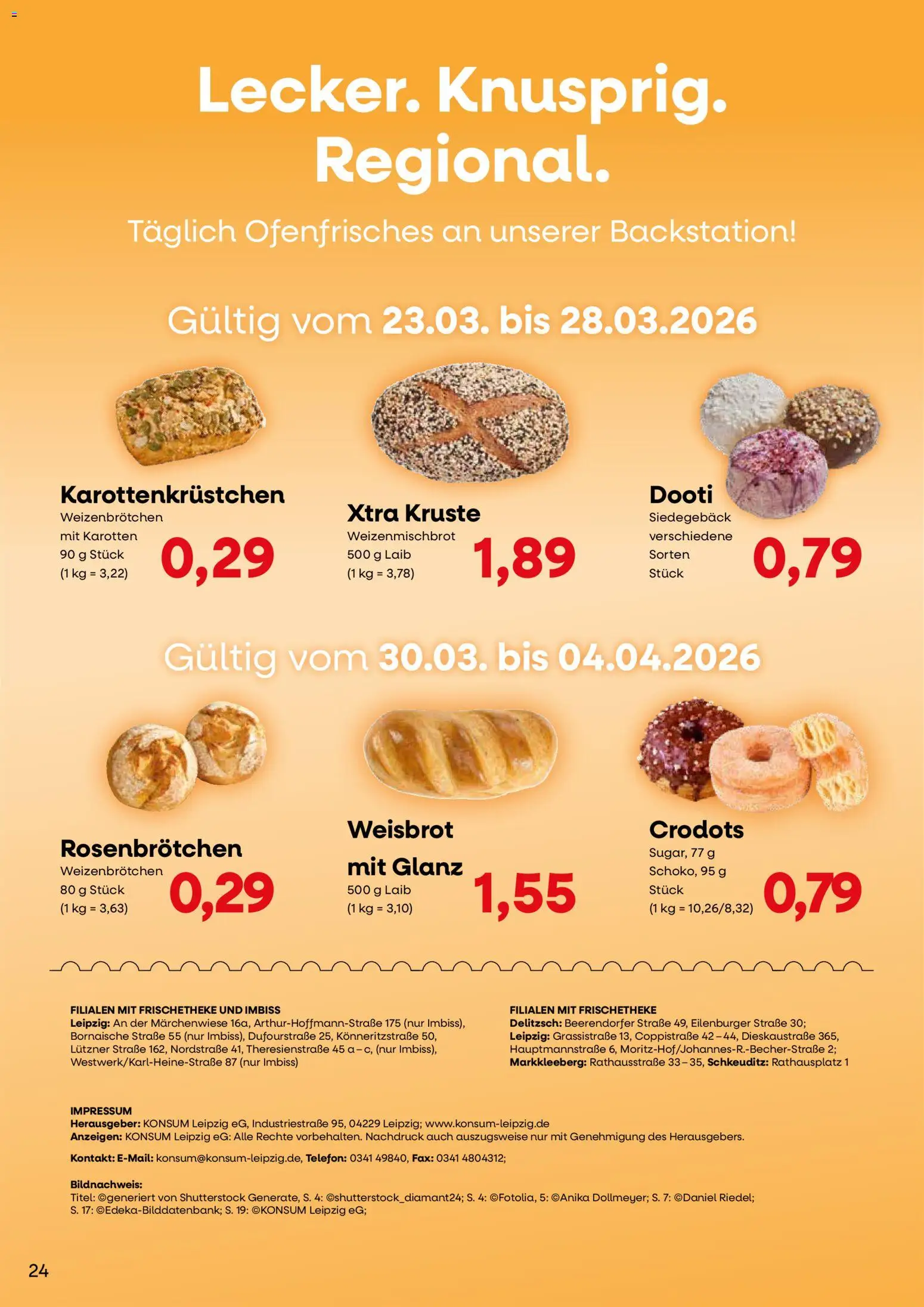 KONSUM Leipzig Kundenjournal – gültig ab 23.03.2026 | Seite: 24 | Produkte: Telefon