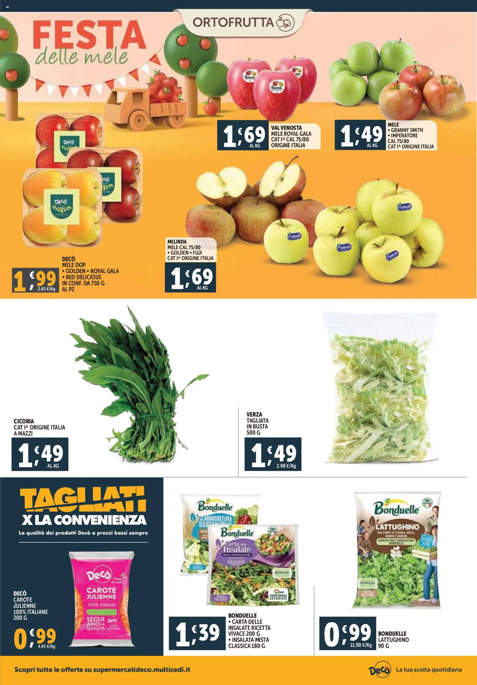 Volantino Decò del 07.11.2025 | Pagina: 6 | Prodotti: Mele, Insalata, Carote
