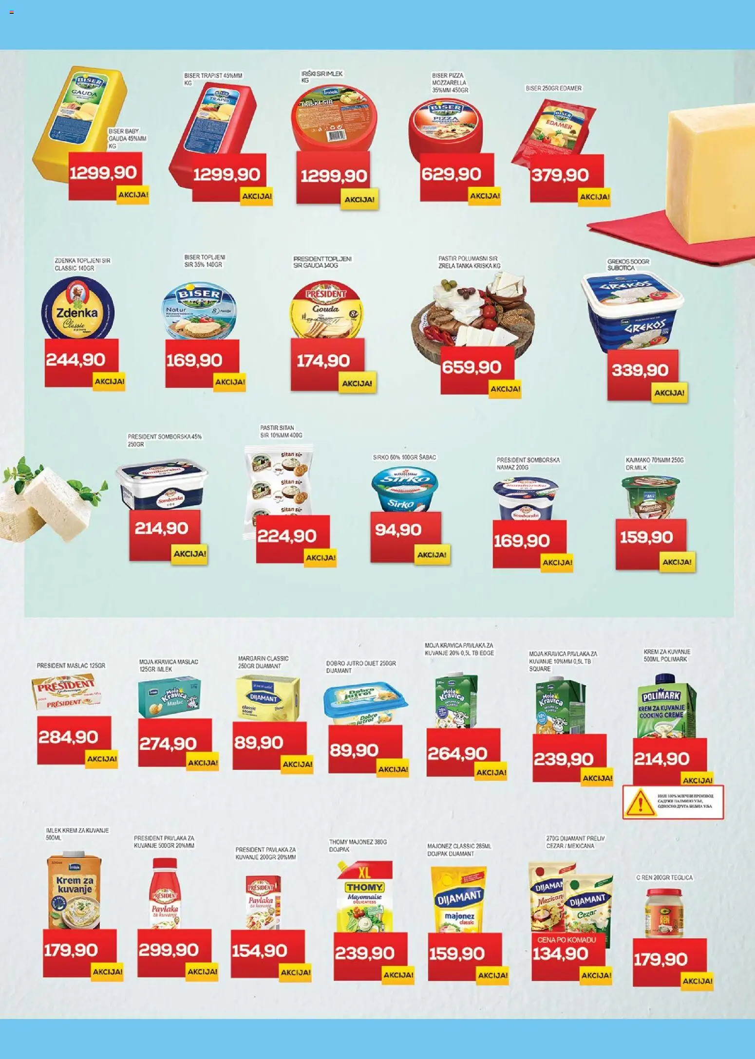 Medius katalog - važi od 24.02.2026 | Strana: 4 | Proizvode: Majonez, Sitan sir, Edamer, Pavlaka