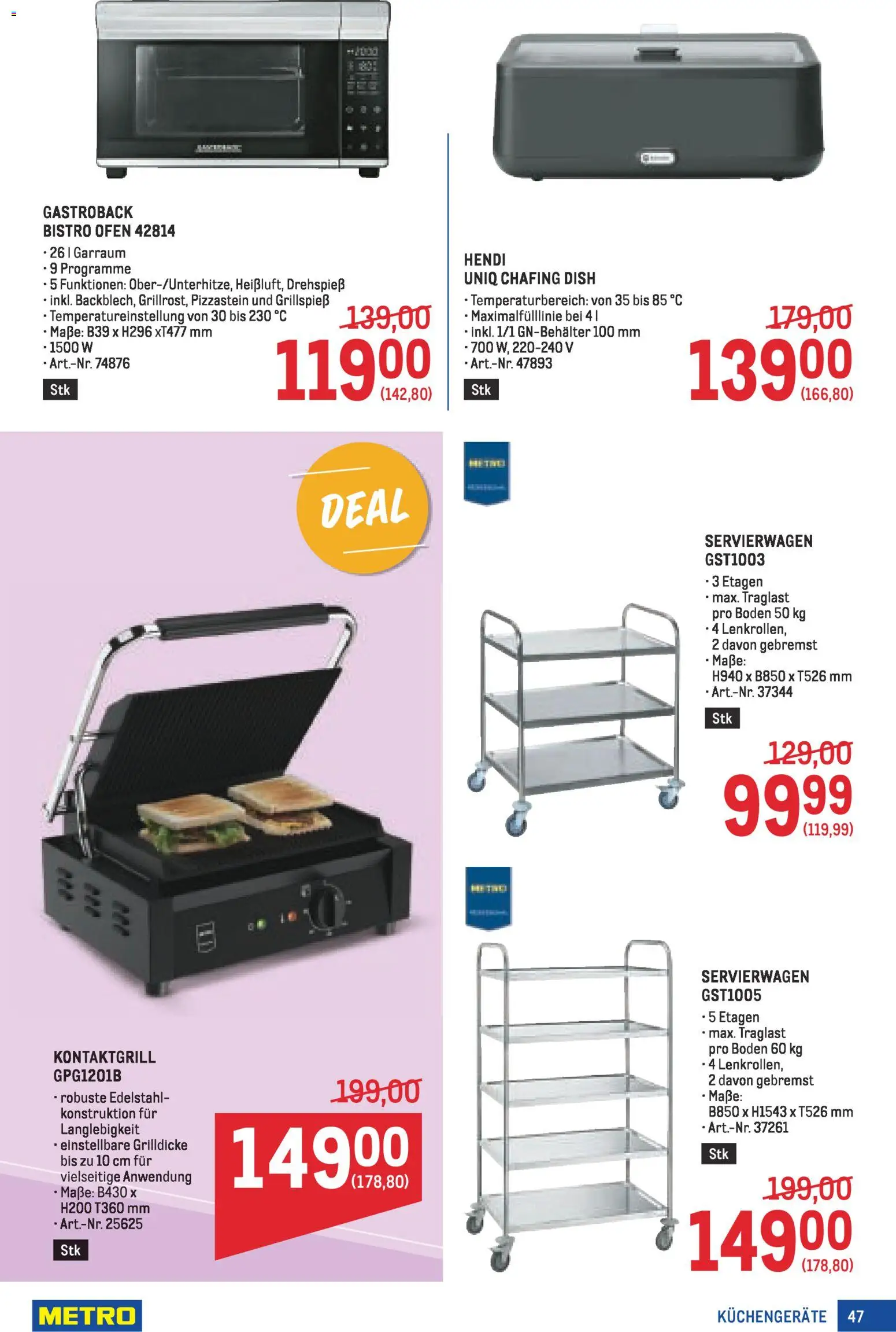 Metro angebote Profi gültig ab 13.11.2025 | Seite: 47 | Produkte: Ofen