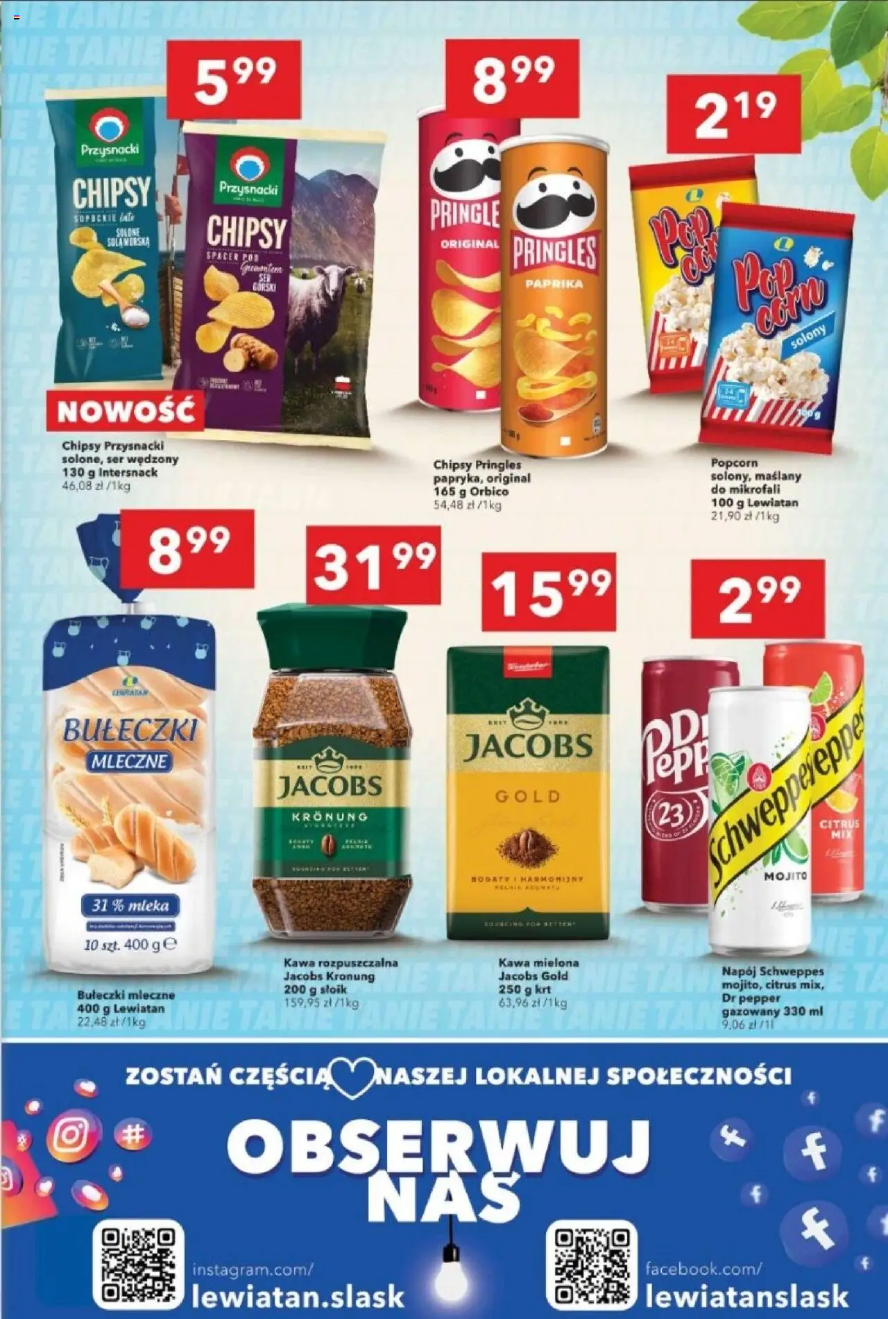 Lewiatan gazetka - Katowice od 07.08.2025 | Strona: 3 | Produkty: Chipsy, Kawa rozpuszczalna, Chipsy pringles, Kawa
