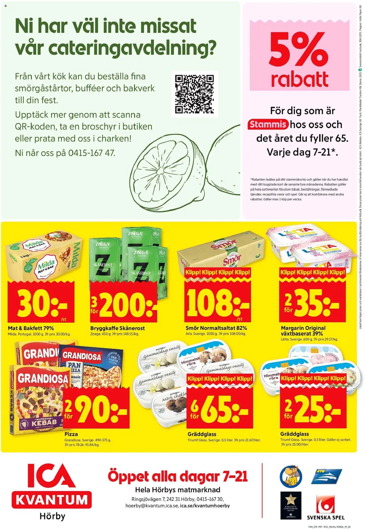 ICA Kvantum reklamblad aktuell från 27.10.2025 | Sida: 12 | Produkter: Galler, Smör, Papper, Spel