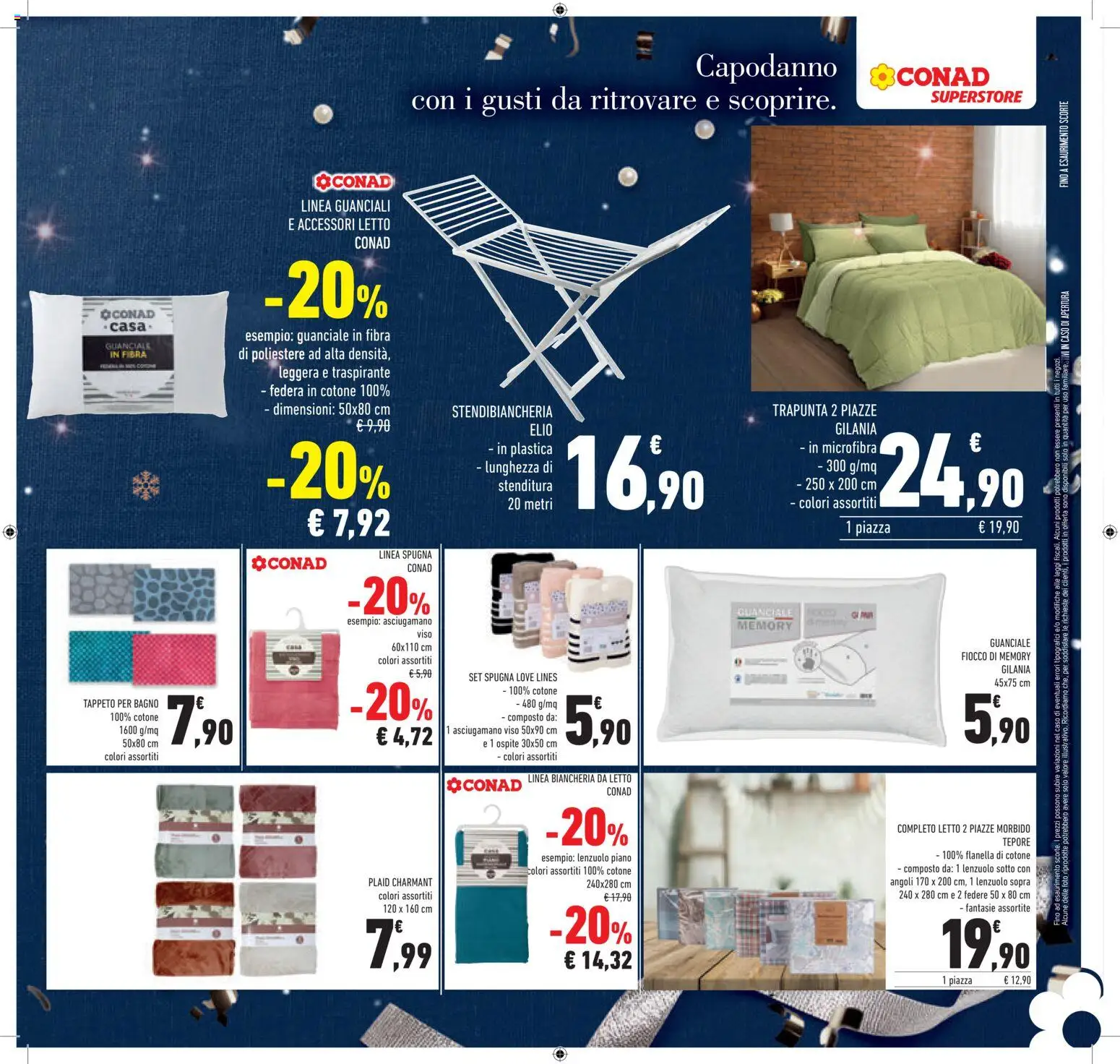 Volantino Conad del 27.12.2025 | Pagina: 33 | Prodotti: Spugna, Plaid, Tappeto, Guanciale