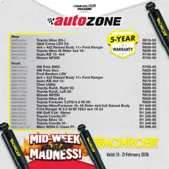 AutoZone specials catalogue – valid from 13.02.2026