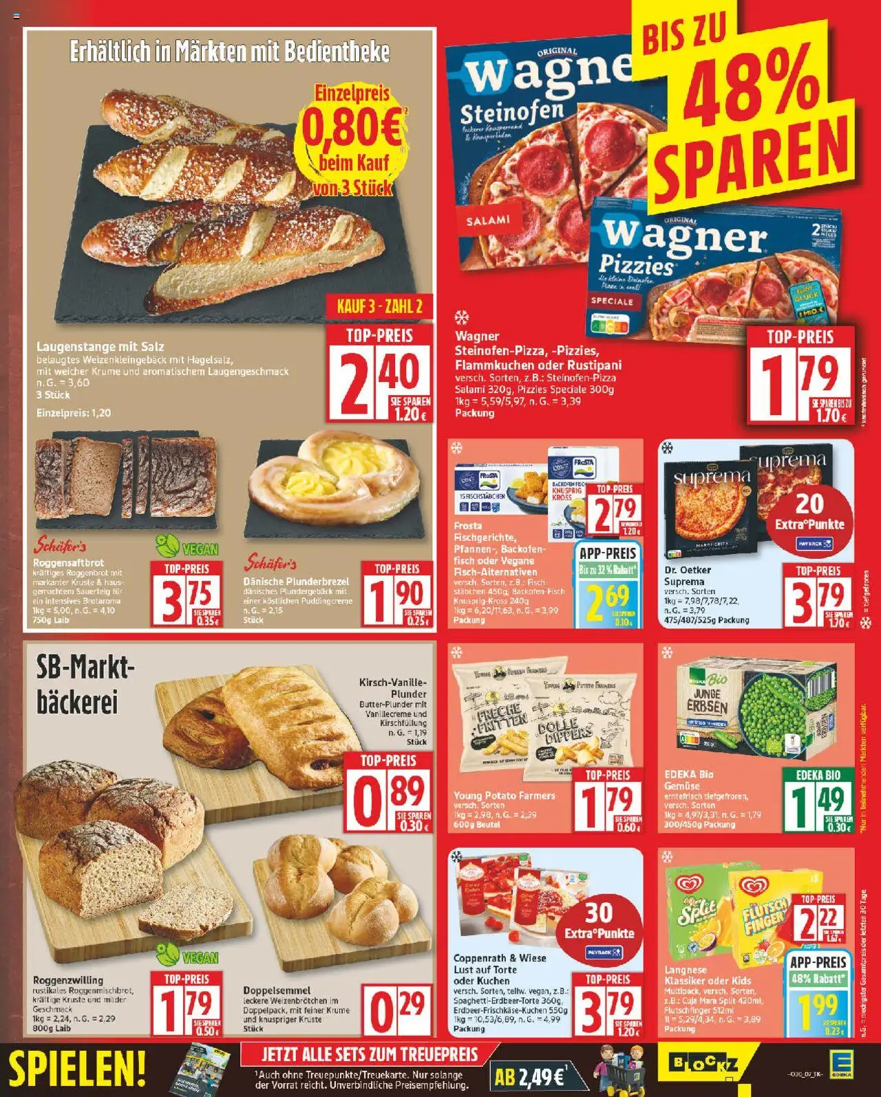 Edeka Prospekt 	 - gültig ab dem 21.07.2025 | Seite: 7 | Produkte: Bäckerei, Fisch, Salami, Pizza