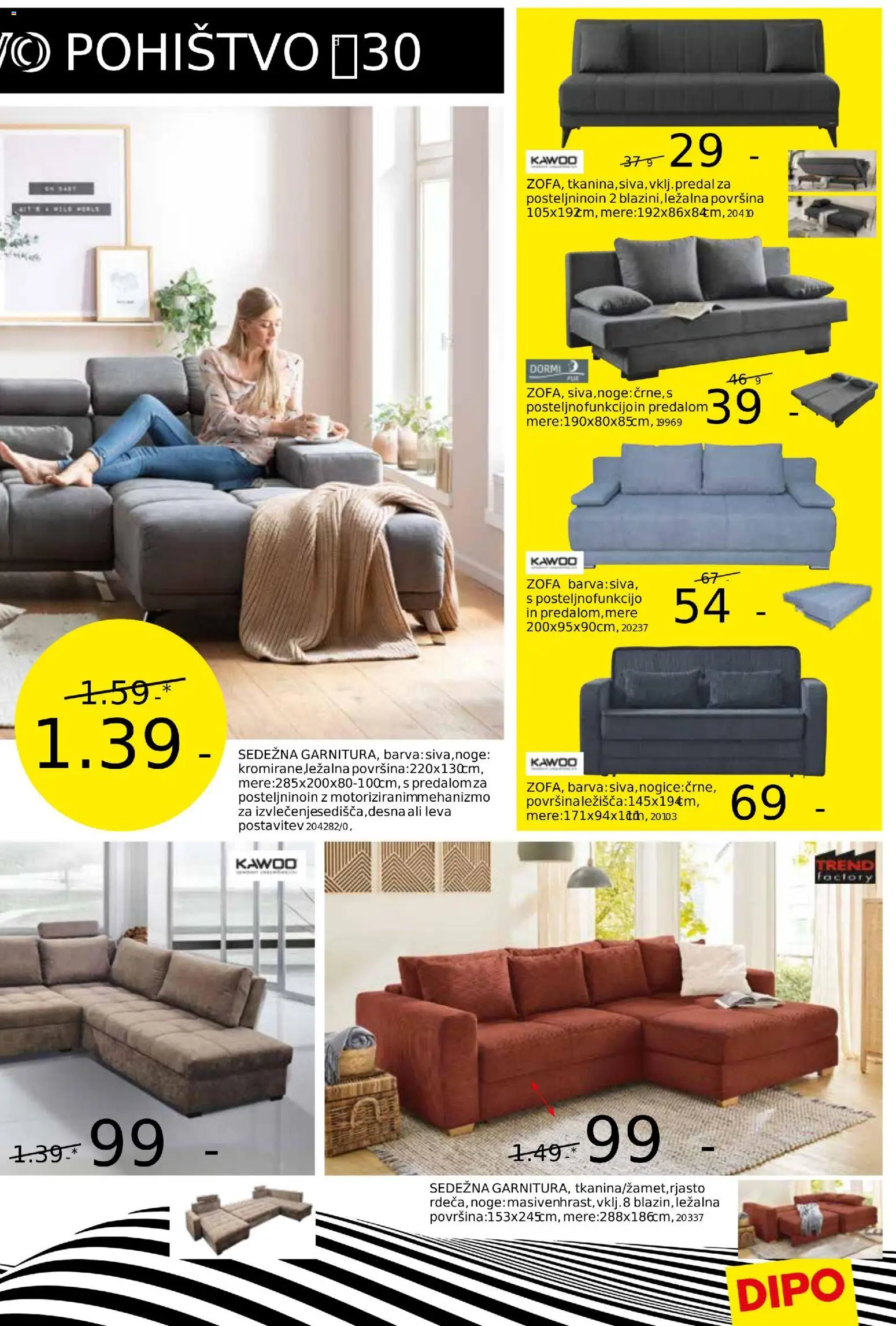 Novi Dipo katalog ponudbe – veljaven od 05.11.2025 | Stran: 3 | Izdelki: Pohištvo, Barva
