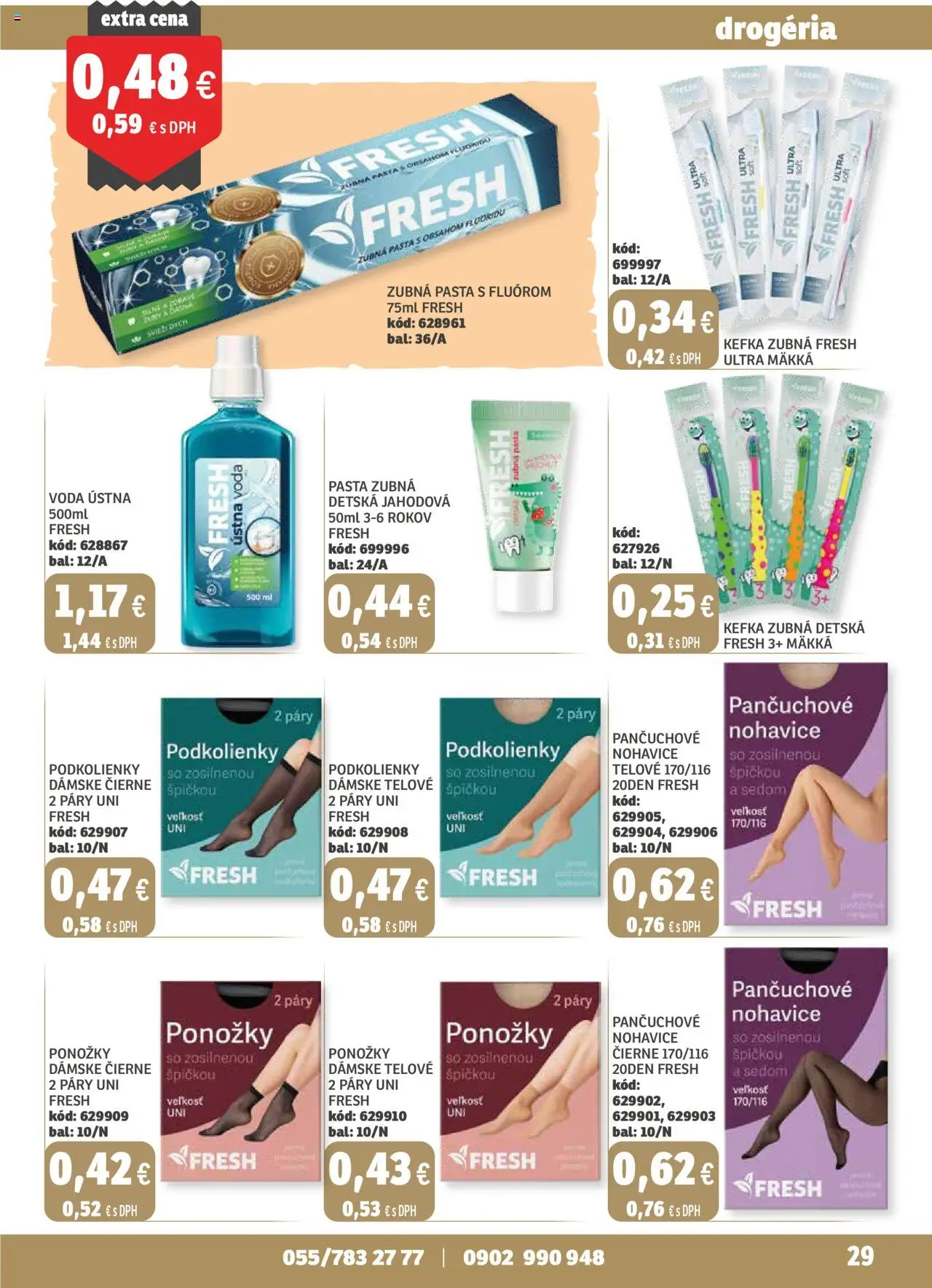 Nové Labaš akcie – leták je platný od 17.10.2025 | Strana: 29 | Produkty: Zubná pasta, Ústna voda, Nohavice, Voda