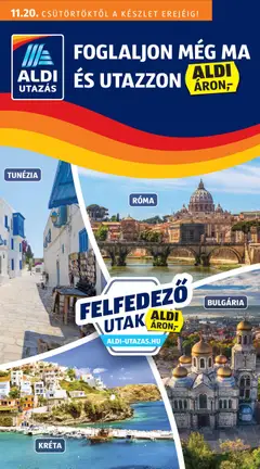 Aldi - Utazás katalógus - amely érvényes a következő dátumtól: 20.11.2025