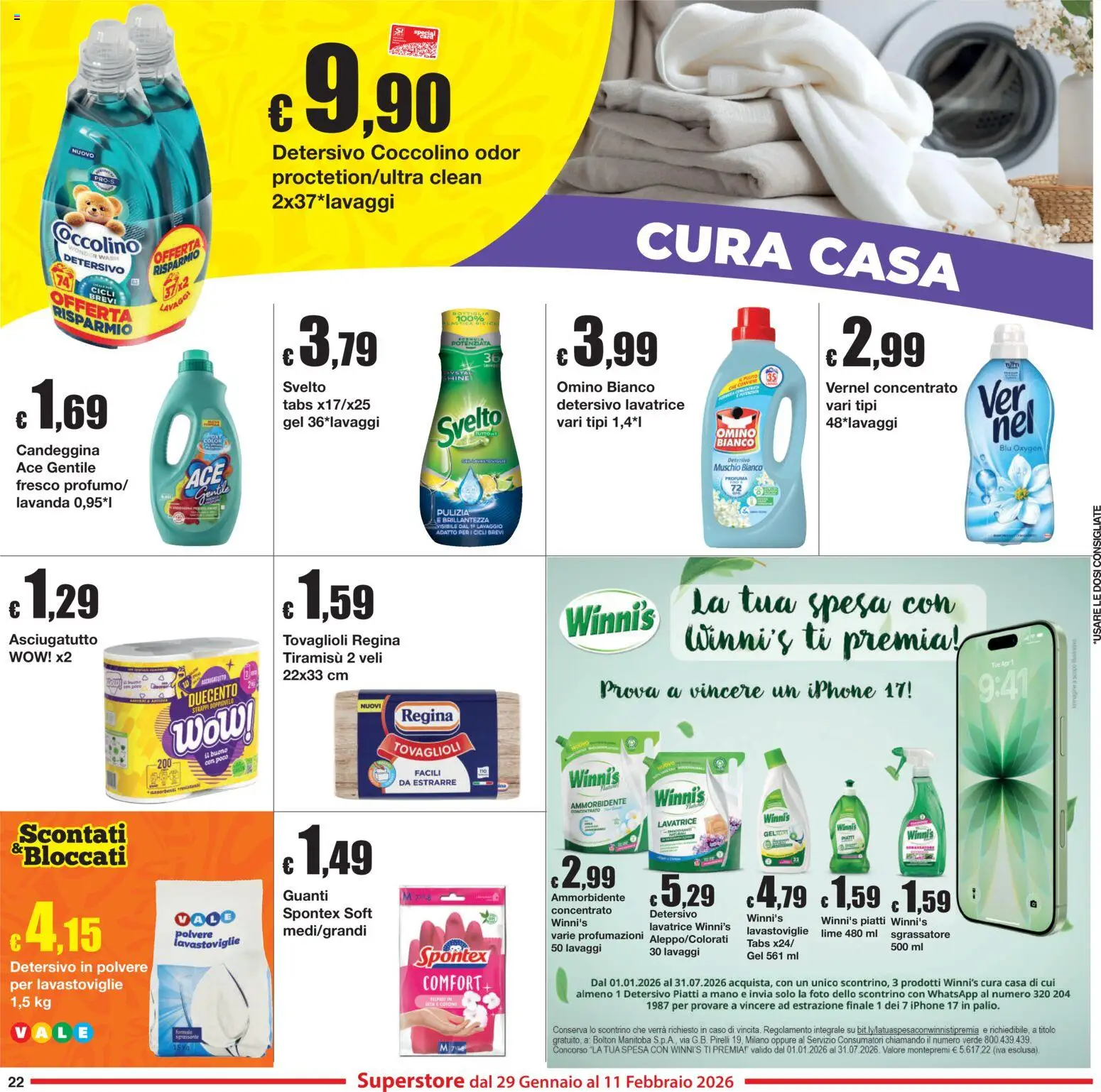 Volantino Sì con Te del 29.01.2026 | Pagina: 22 | Prodotti: Ammorbidente, Lime, Lavatrice, Lavanda