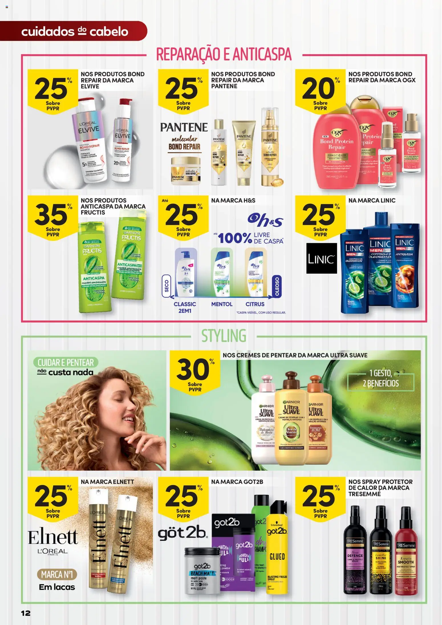 Continente Beleza Inspira-te na verdadeira beleza │ válido de 21.04.2026 | Página: 12 | Produtos: Shampoo, Sérum, Creme