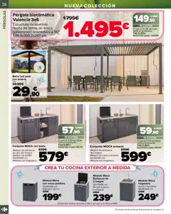 Vista previa Carrefour Jardin válido desde el 13.03.2026 | Página: 26 | Productos: Fregadero, Barbacoa, Armario, Batería