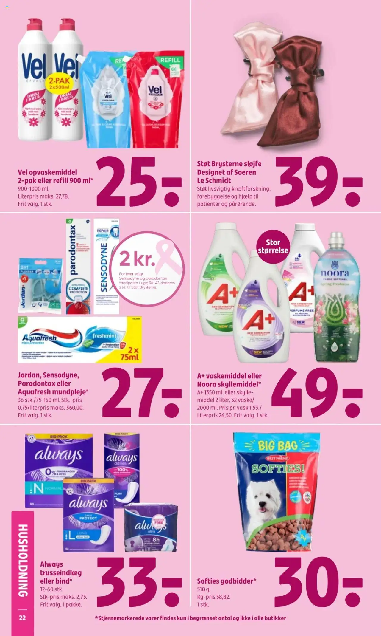 Coop 365 tilbudsavis – gyldig fra 18.09.2025 | Side: 22 | Produkter: Tandpasta, Skyllemiddel, Opvaskemiddel