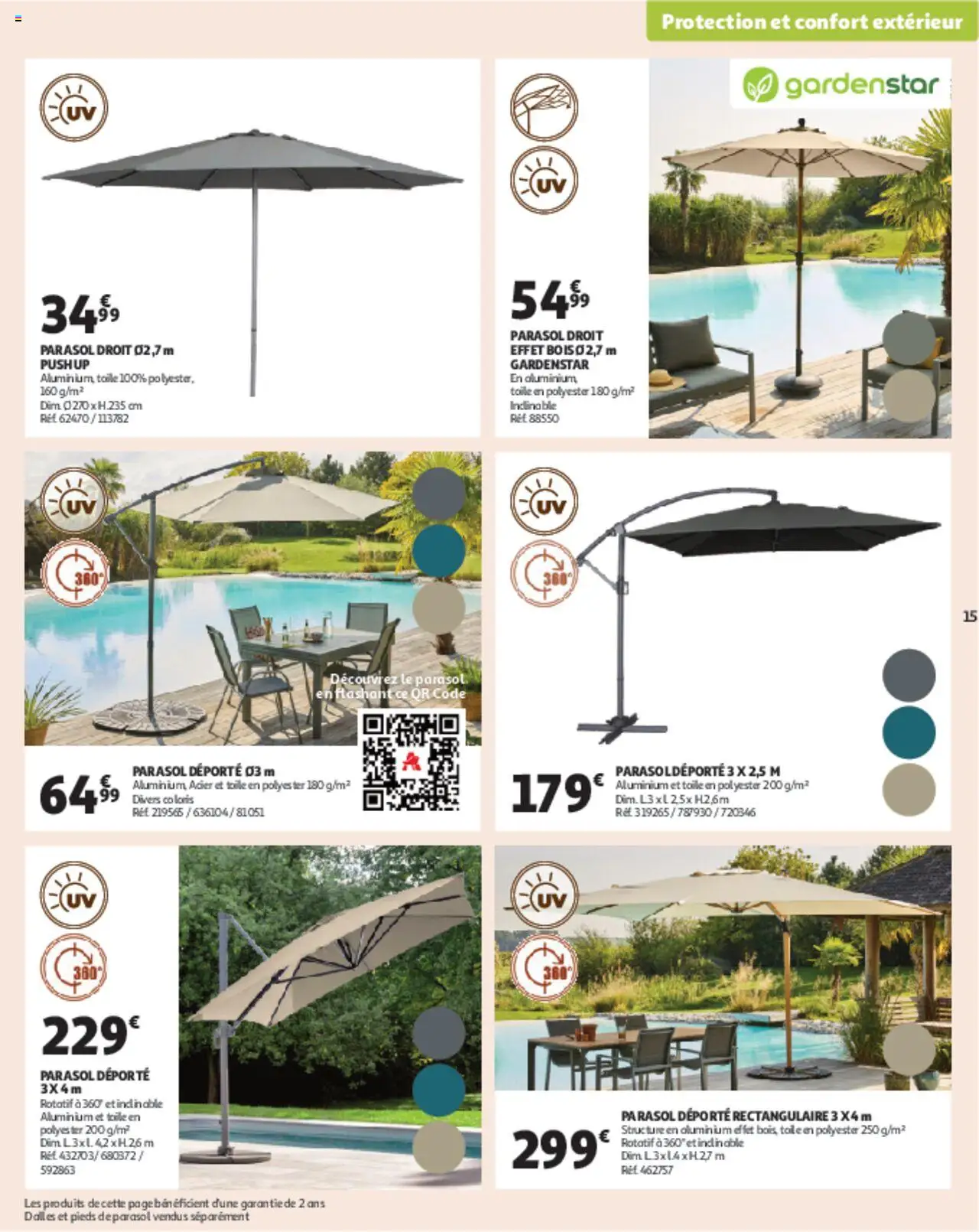  | Page: 15 | Produits: Parasol déporté, Parasol
