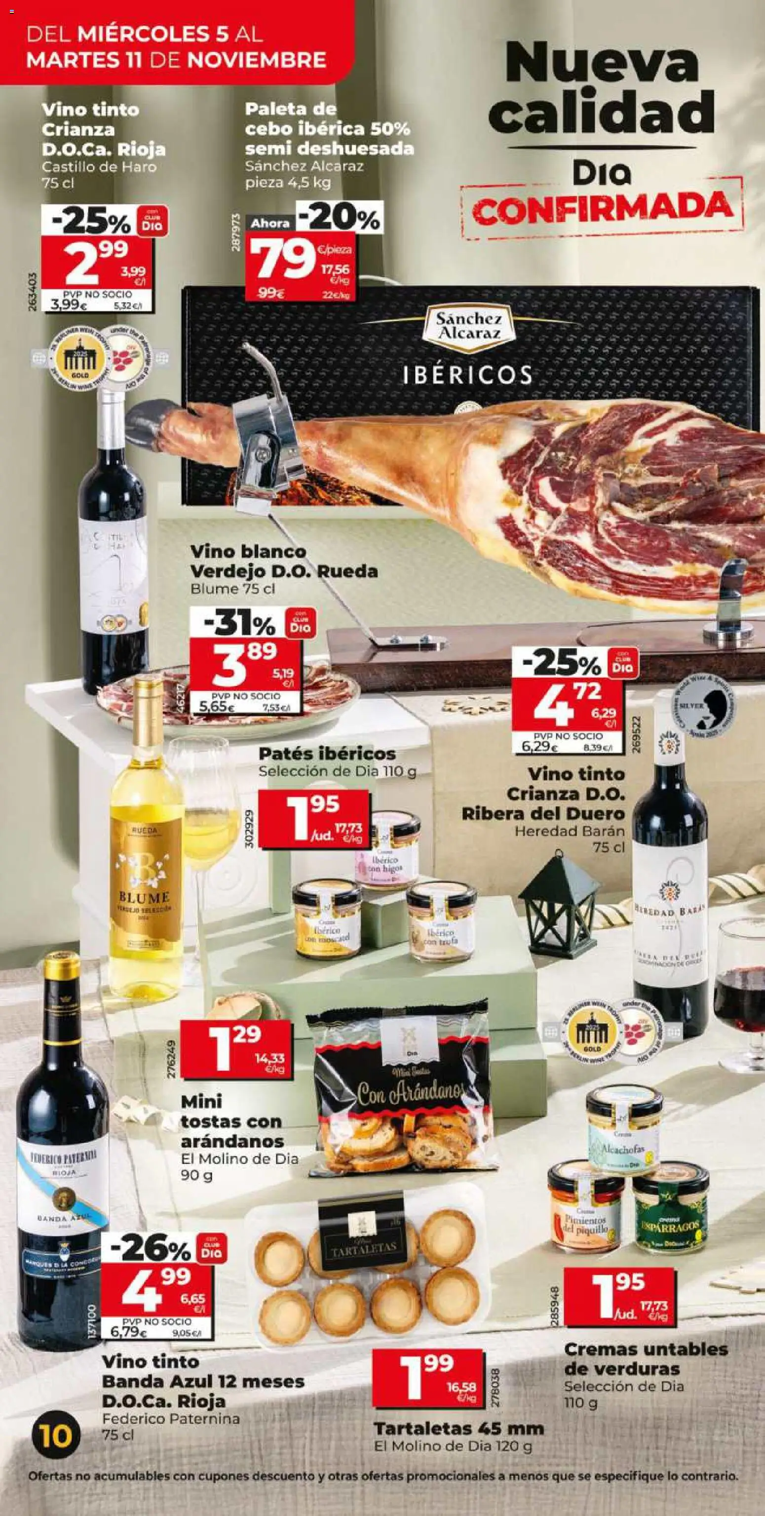 DIA folleto Market │ válido desde el 05.11.2025 | Página: 10 | Productos: Vino, Νερό καρύδας, Σαντιγύ