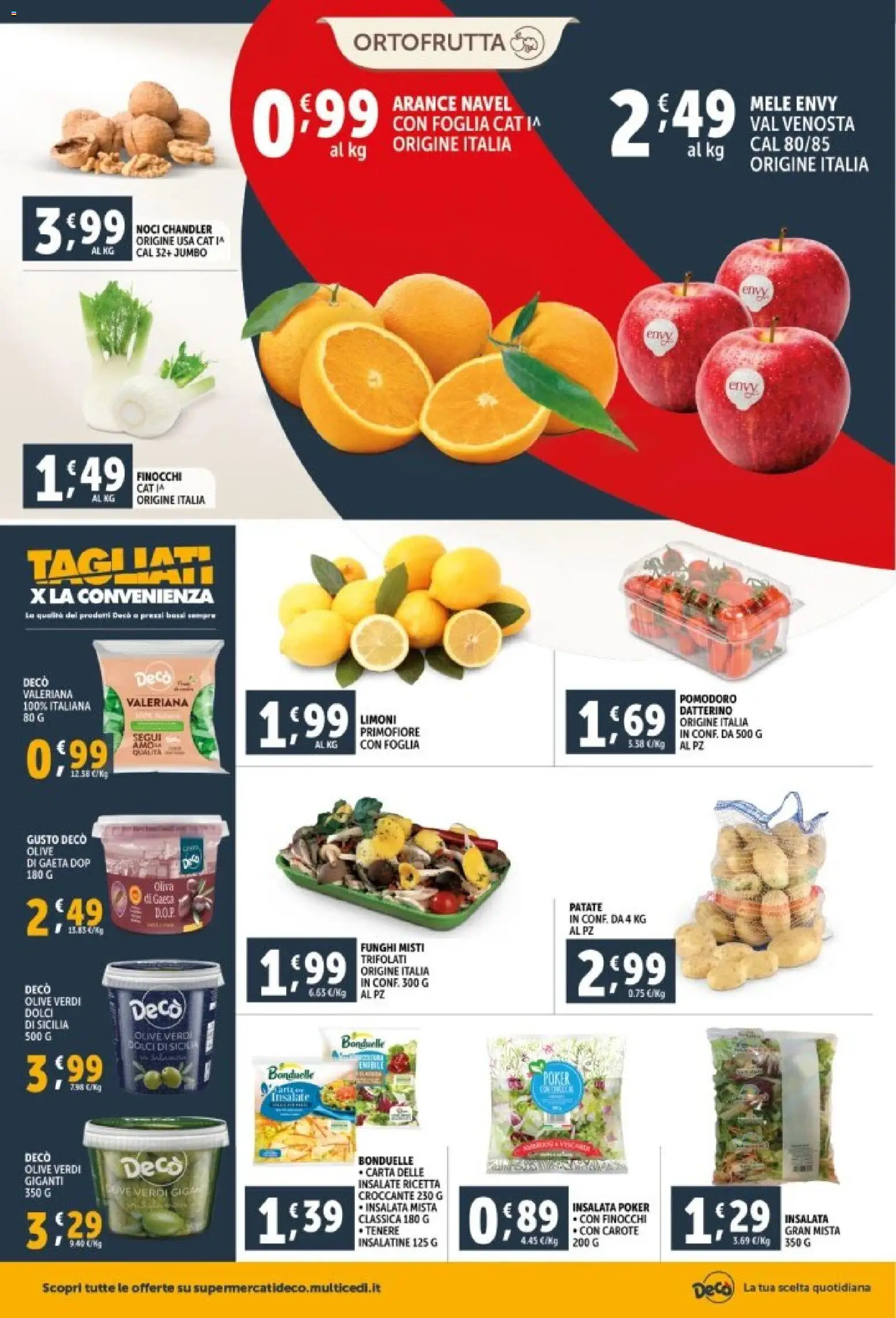 Volantino Decò del 29.12.2025 | Pagina: 8 | Prodotti: Mele, Insalata, Patate, Olive