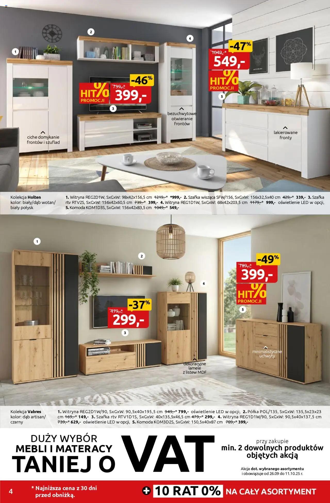 Black Red White promocje od 25.09.2025 | Strona: 4 | Produkty: Komoda, Półka, szafka RTV, Witryna