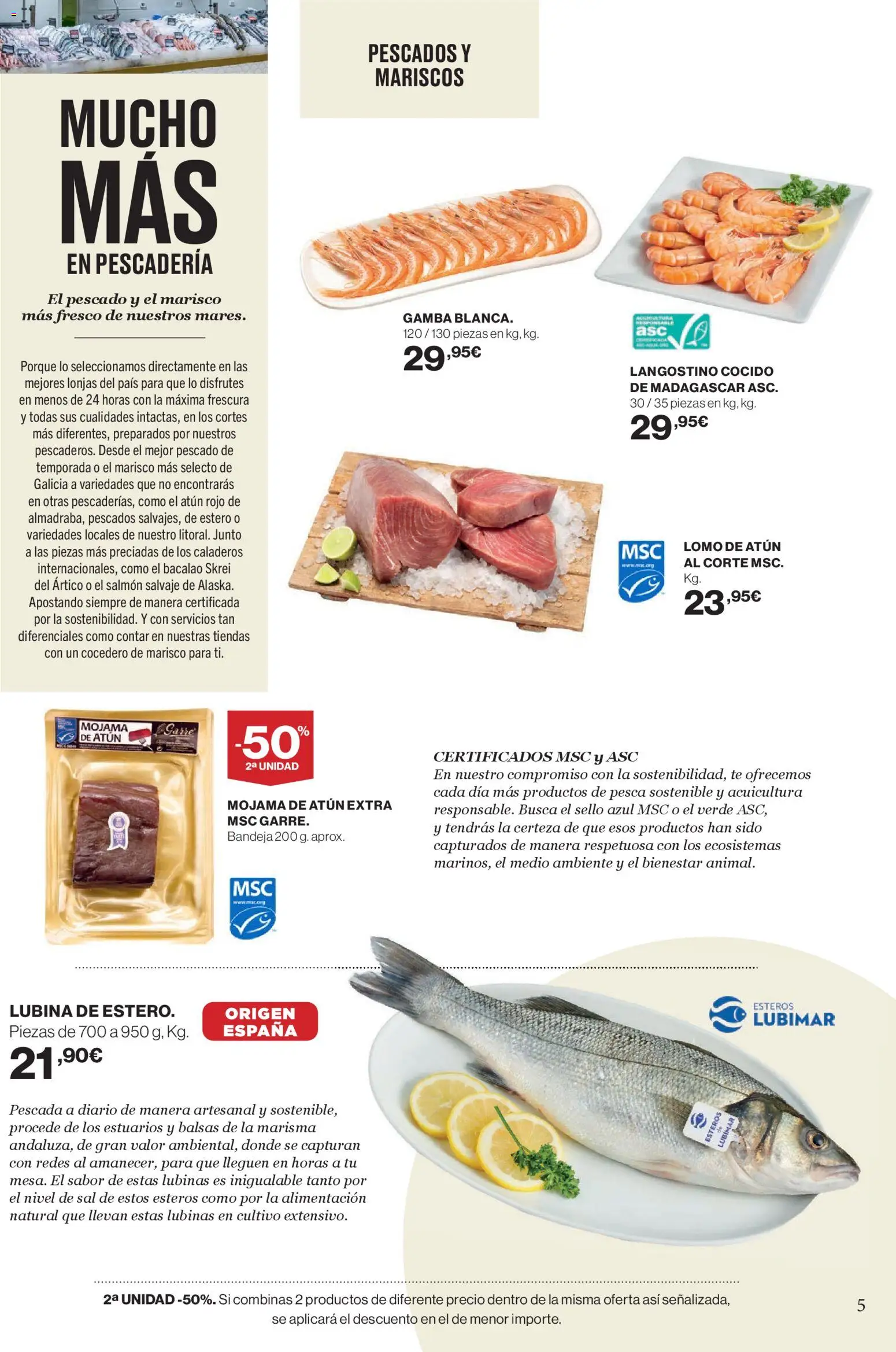 Hipercor - Mucho más para ti │ válido desde el 26.02.2026 | Página: 5 | Productos: Pescado, Té, Langostino, Gamba