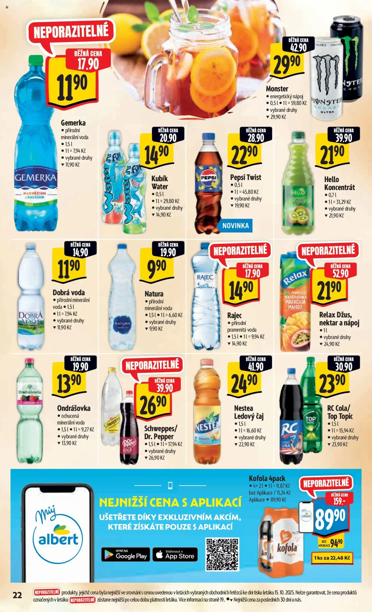 Albert leták - Hypermarket od 22.10.2025 | Strana: 31 | Produkty: Maracuja, Monster, Pepsi, Ledový čaj