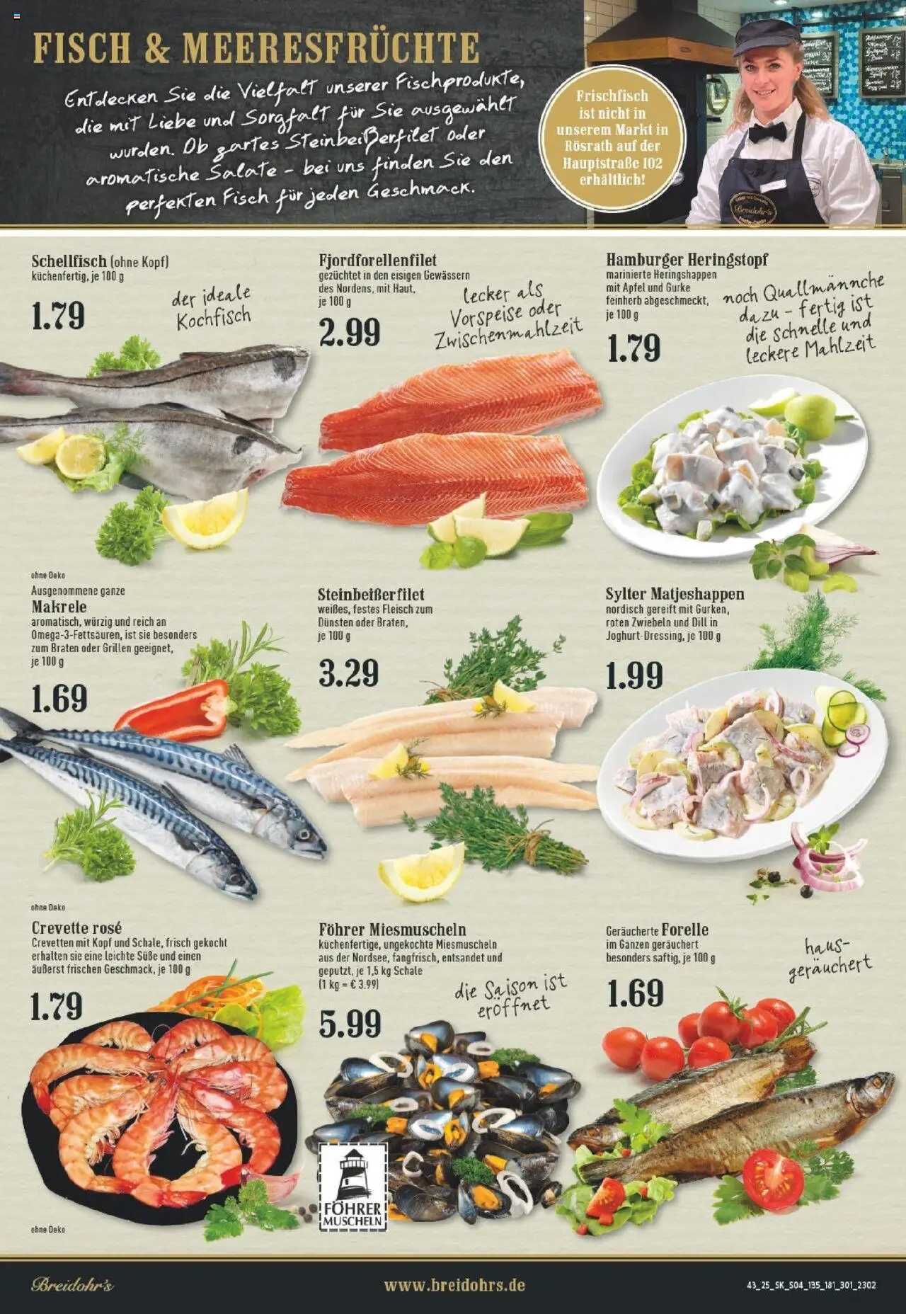 Edeka prospekt Rösrath	 – gültig ab 19.10.2025 | Seite: 4 | Produkte: Fisch, Zwiebeln, Meeresfrüchte, Dill