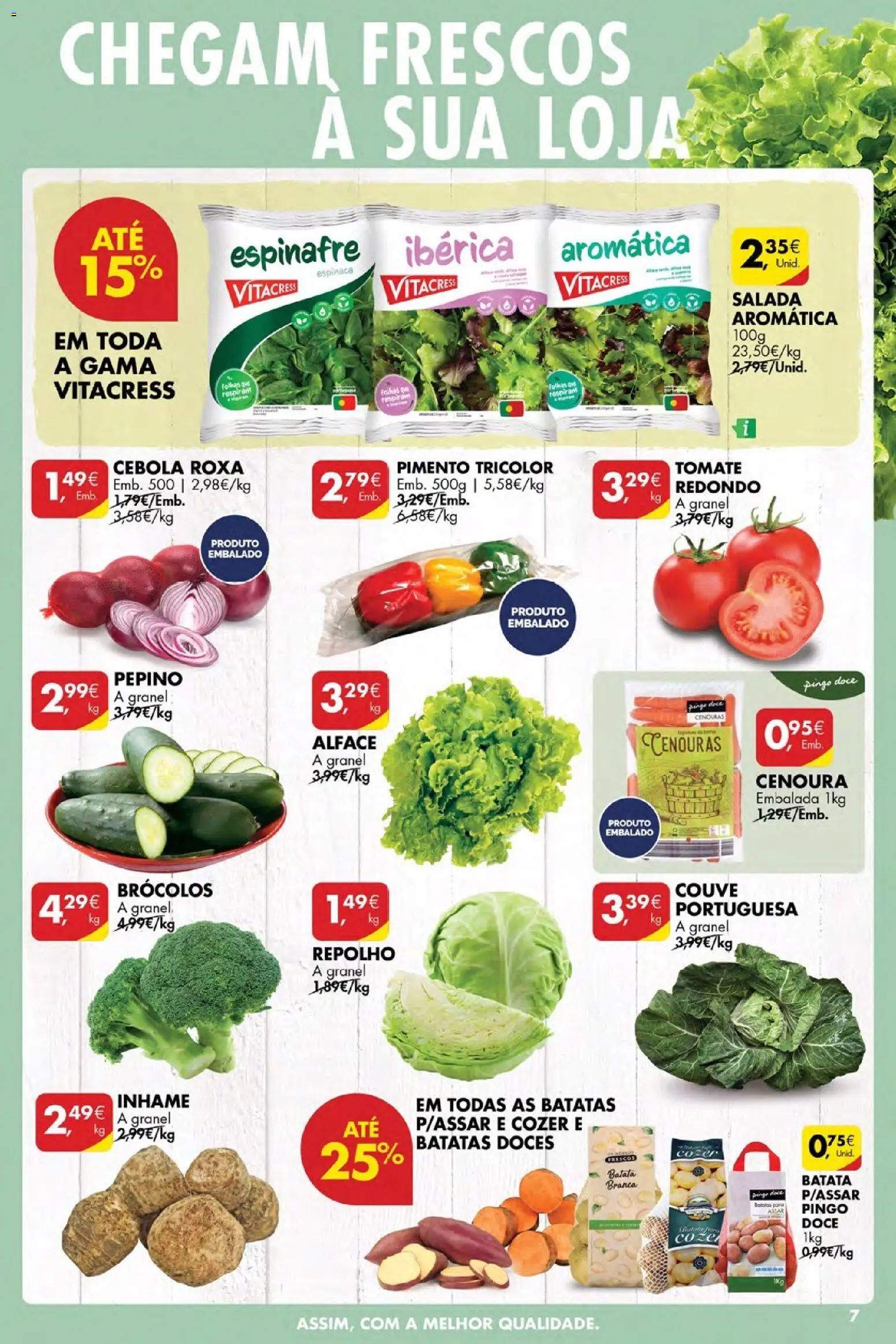 Pingo Doce Poupe Esta Semana Açores │ válido de 02.04.2026 | Página: 7 | Produtos: Cenoura, Salada, Alface, Couve