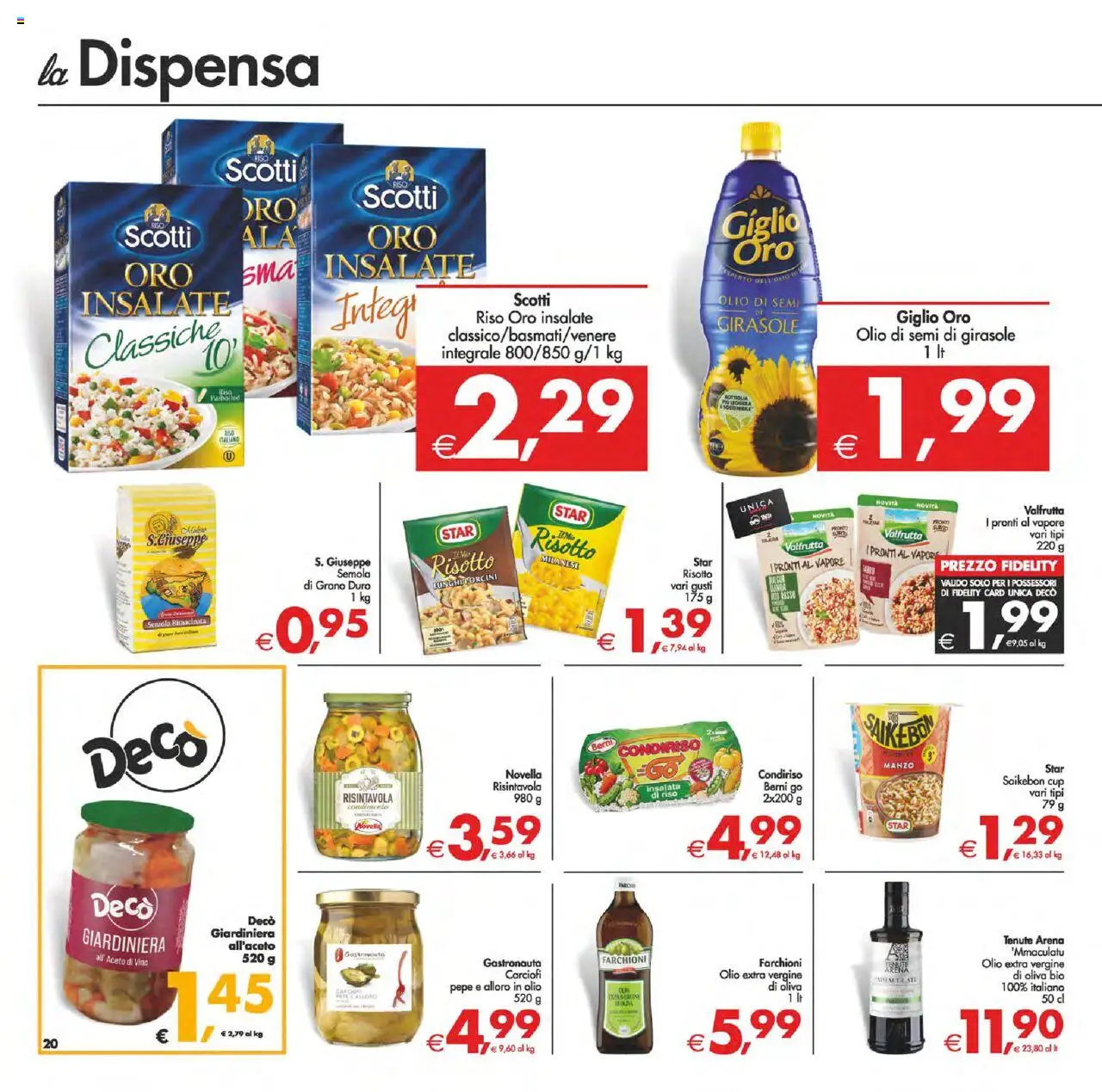 Volantino Decò del 12.08.2025 | Pagina: 25 | Prodotti: Riso, Manzo, Olio di semi di girasole, Olio di Oliva