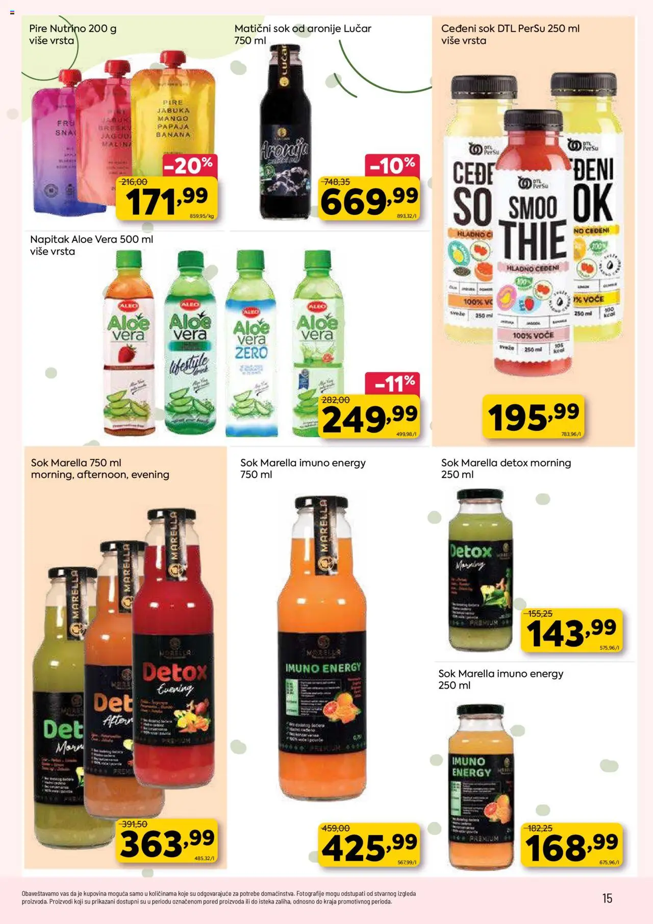 PerSu katalog - važi od 08.10.2025 | Strana: 15 | Proizvode: Banana, Mango, Sok