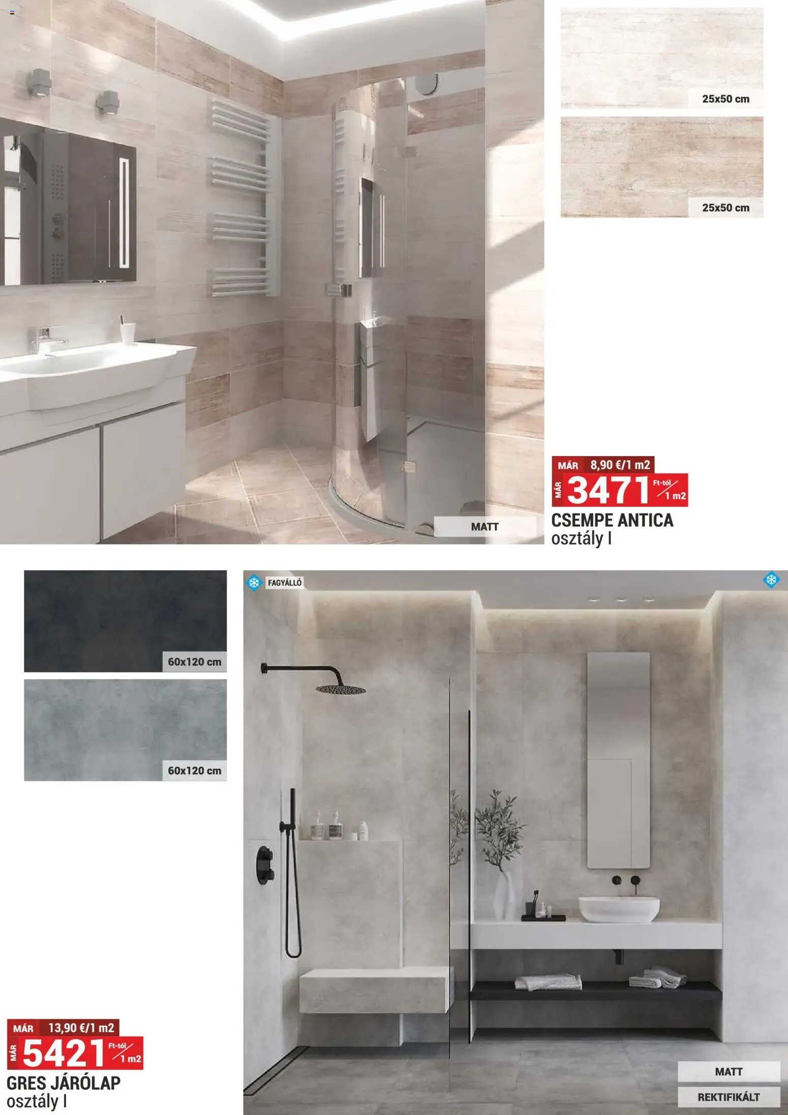 Merkury Market akciós ujság - amely érvényes a következő dátumtól: 01.12.2025 | Oldal: 25 | Termékek: Gres, Járólap, Csempe