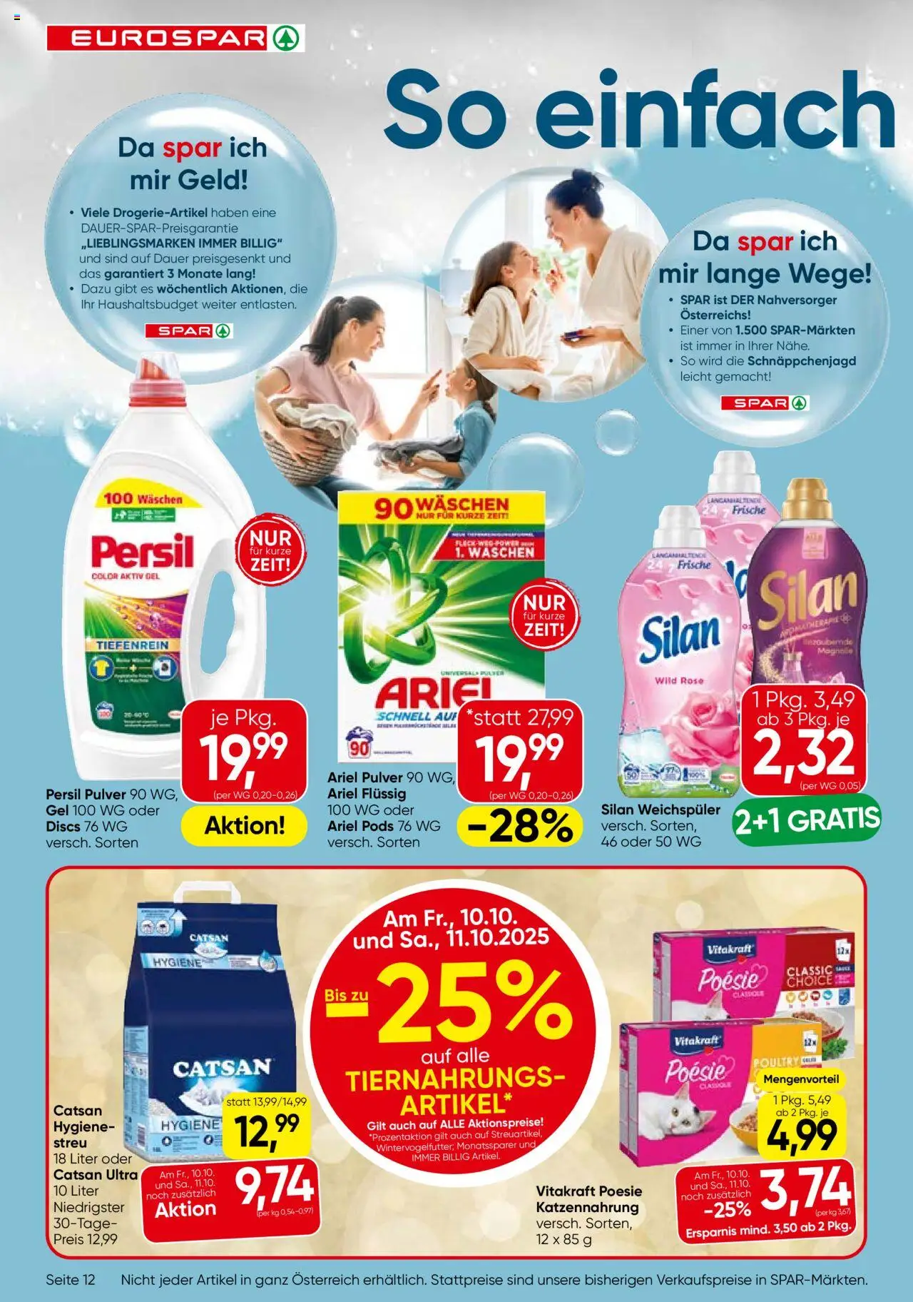 Eurospar Flugblatt - Steiermark gültig ab 09.10.2025 | Seite: 12 | Produkte: Weichspüler