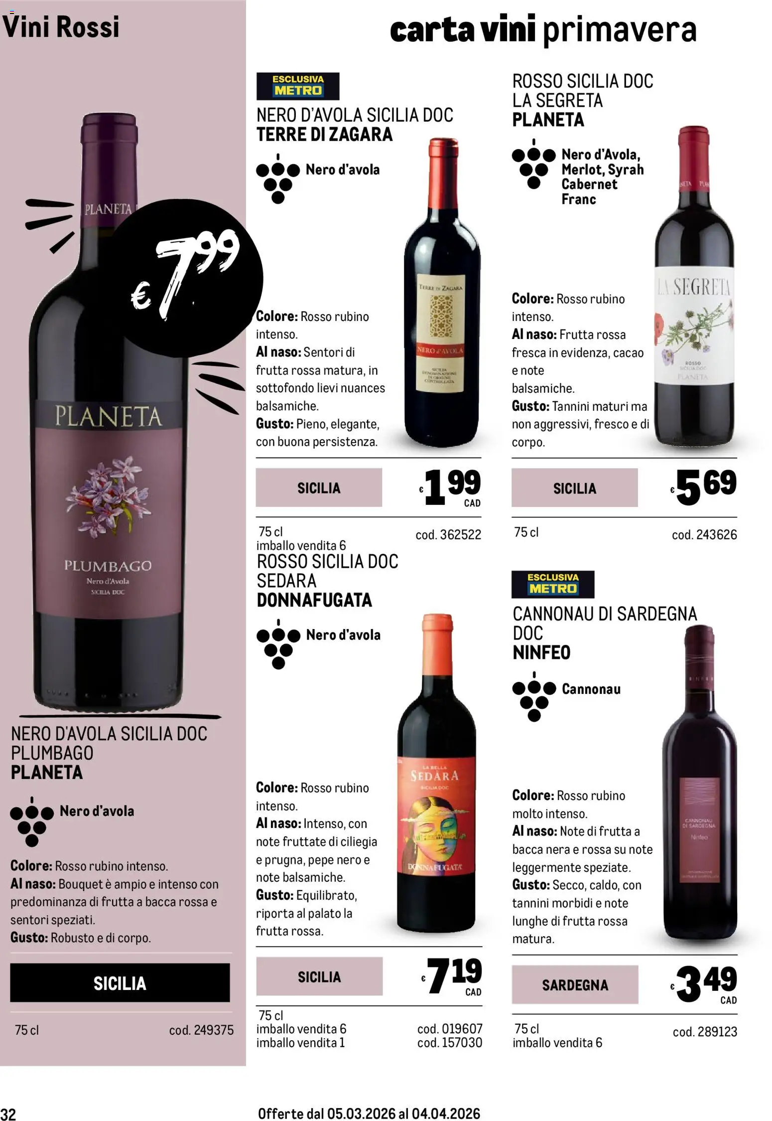 Volantino Metro del 05.03.2026 | Pagina: 32 | Prodotti: Frutta, Pepe, Cacao