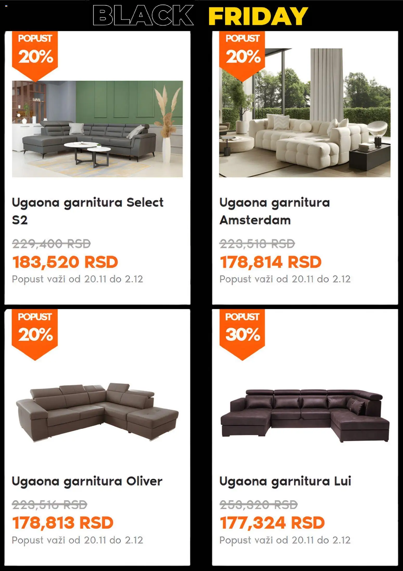 Vitorog katalog - važi od 20.11.2025 | Strana: 4 | Proizvode: Ugaona garnitura