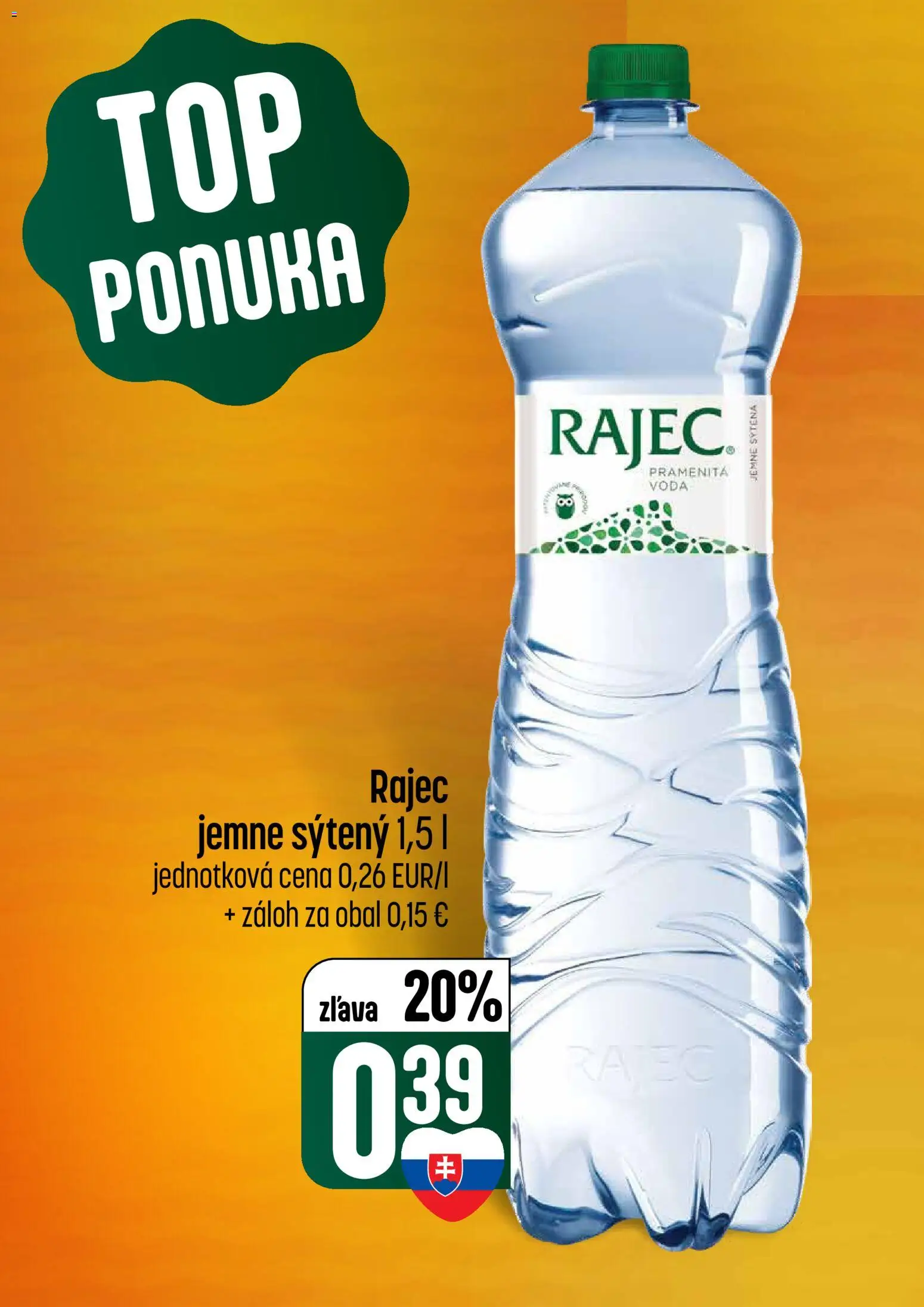 Nové COOP Jednota akcie – leták je platný od 16.04.2026 | Strana: 8 | Produkty: Rajec, Voda