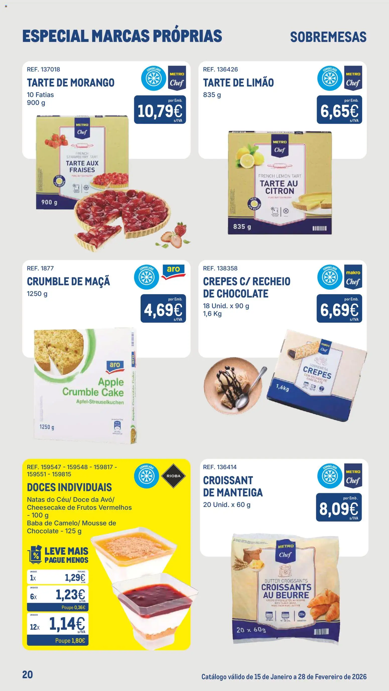 Makro Especial Marcas Próprias  │ válido de 15.01.2026 | Página: 20 | Produtos: Maça, Chocolate, Tarte, Doces