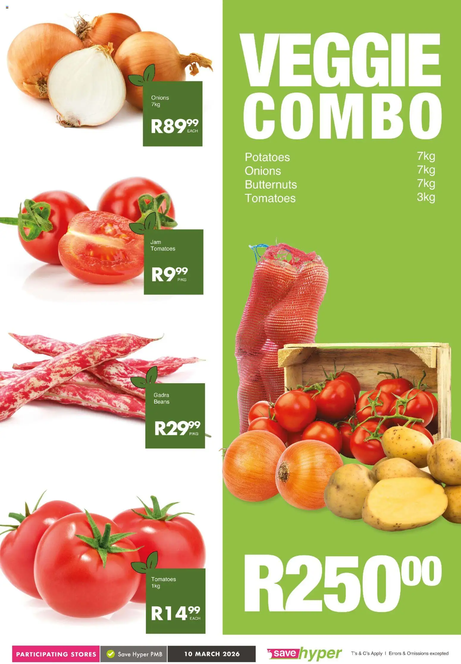 New Save catalogue – valid from 10.03.2026 | Page: 3 | Products: Beans, Tomatoes, Potatoes, Onions