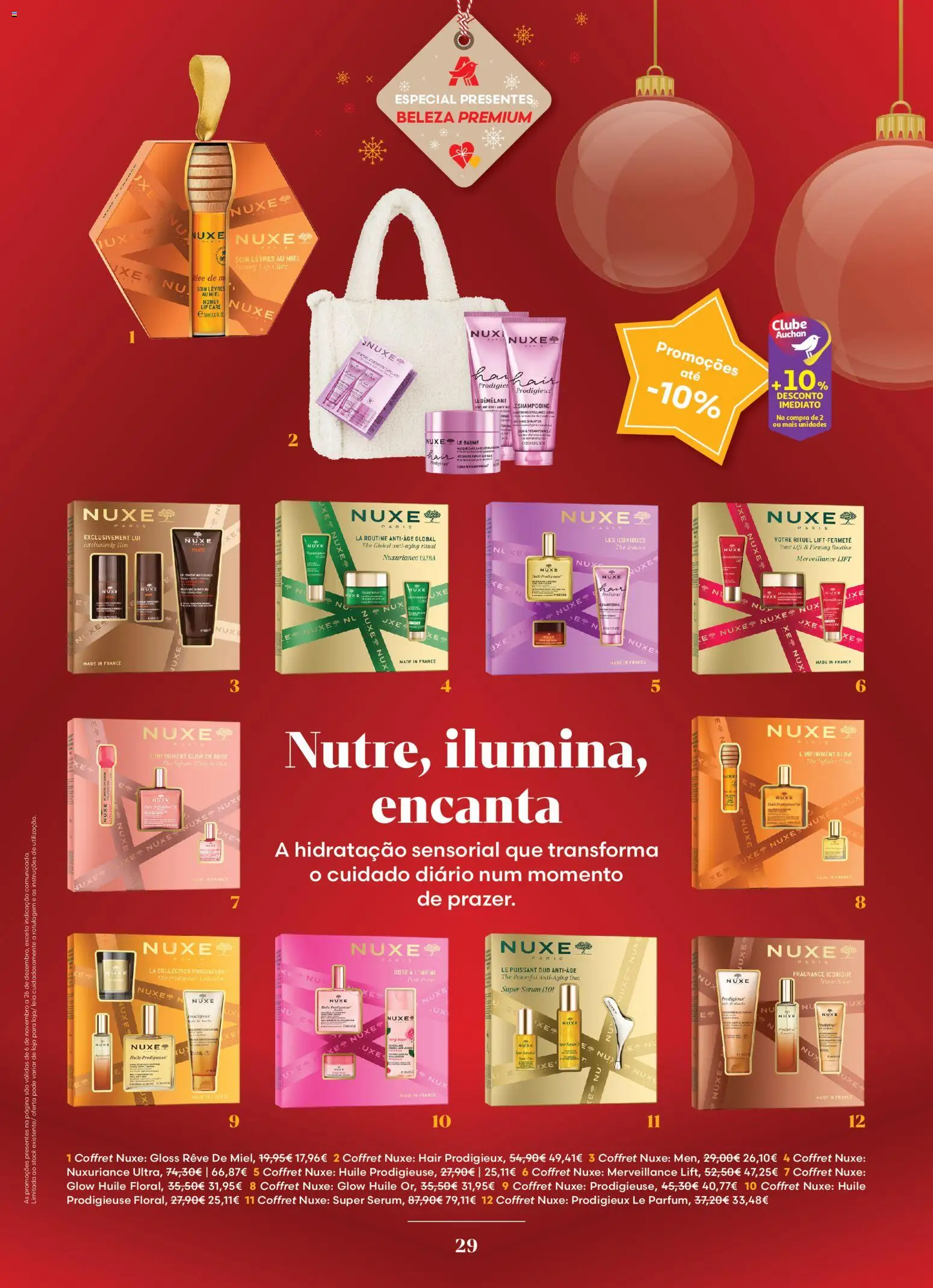 Auchan - Vem aí o Natal │ válido de 06.11.2025 | Página: 29 | Produtos: Gloss, Sérum