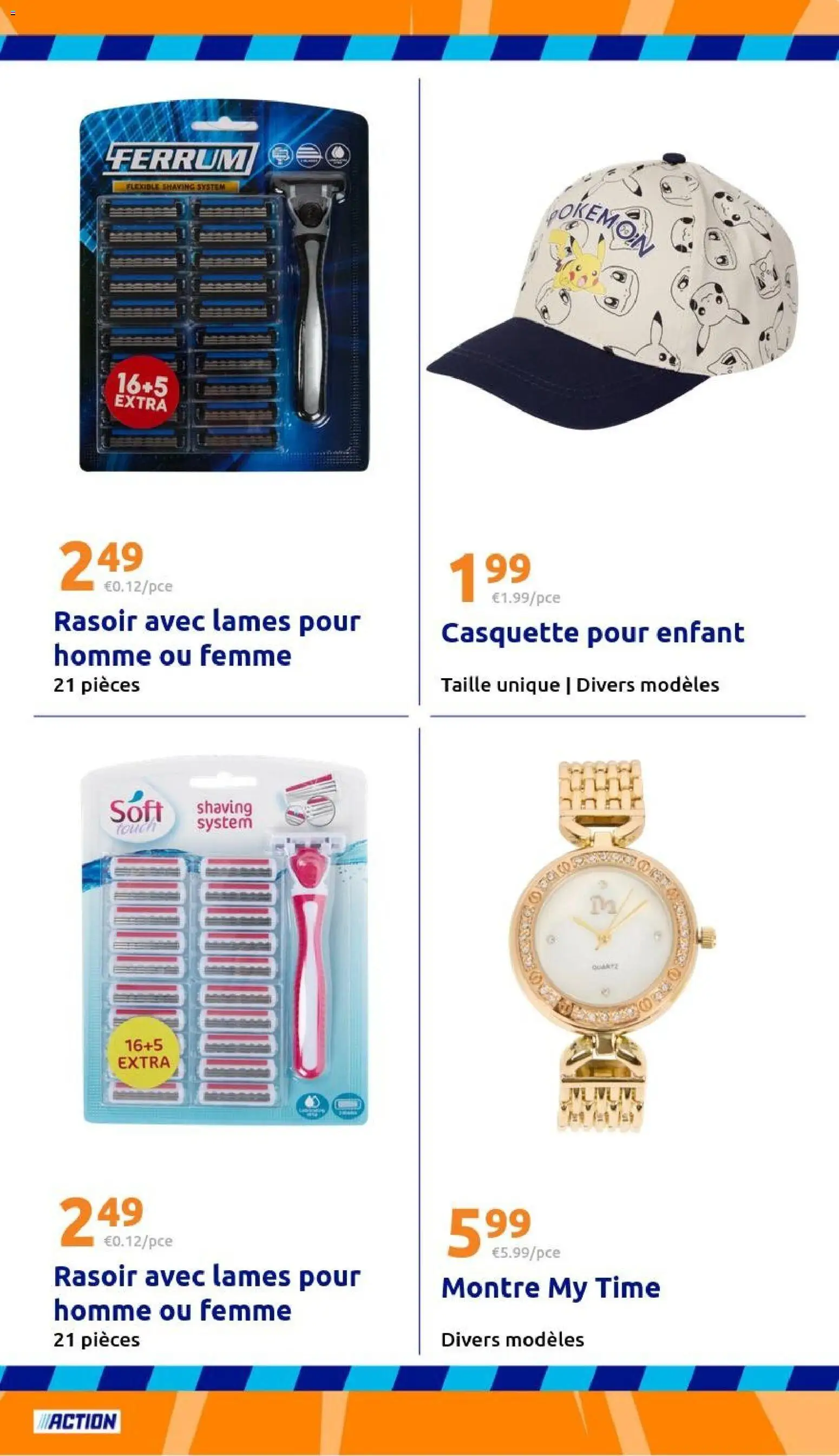 {H1} | Page: 21 | Produits: Montre, Rasoir, Casquette