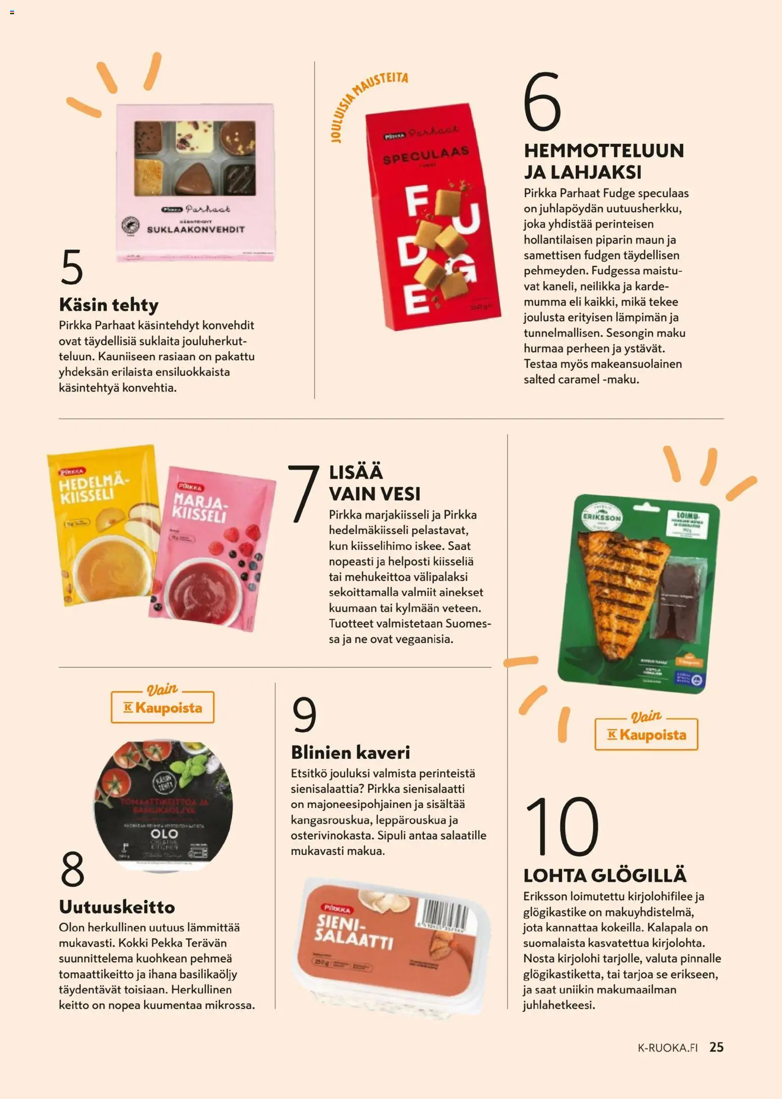 K-Citymarket - K-Ruoka – voimassa 03.12.2025 alkaen | Sivu: 25 | Tuotteet: Kirjolohi, Sieni, Keitto, Salaatti