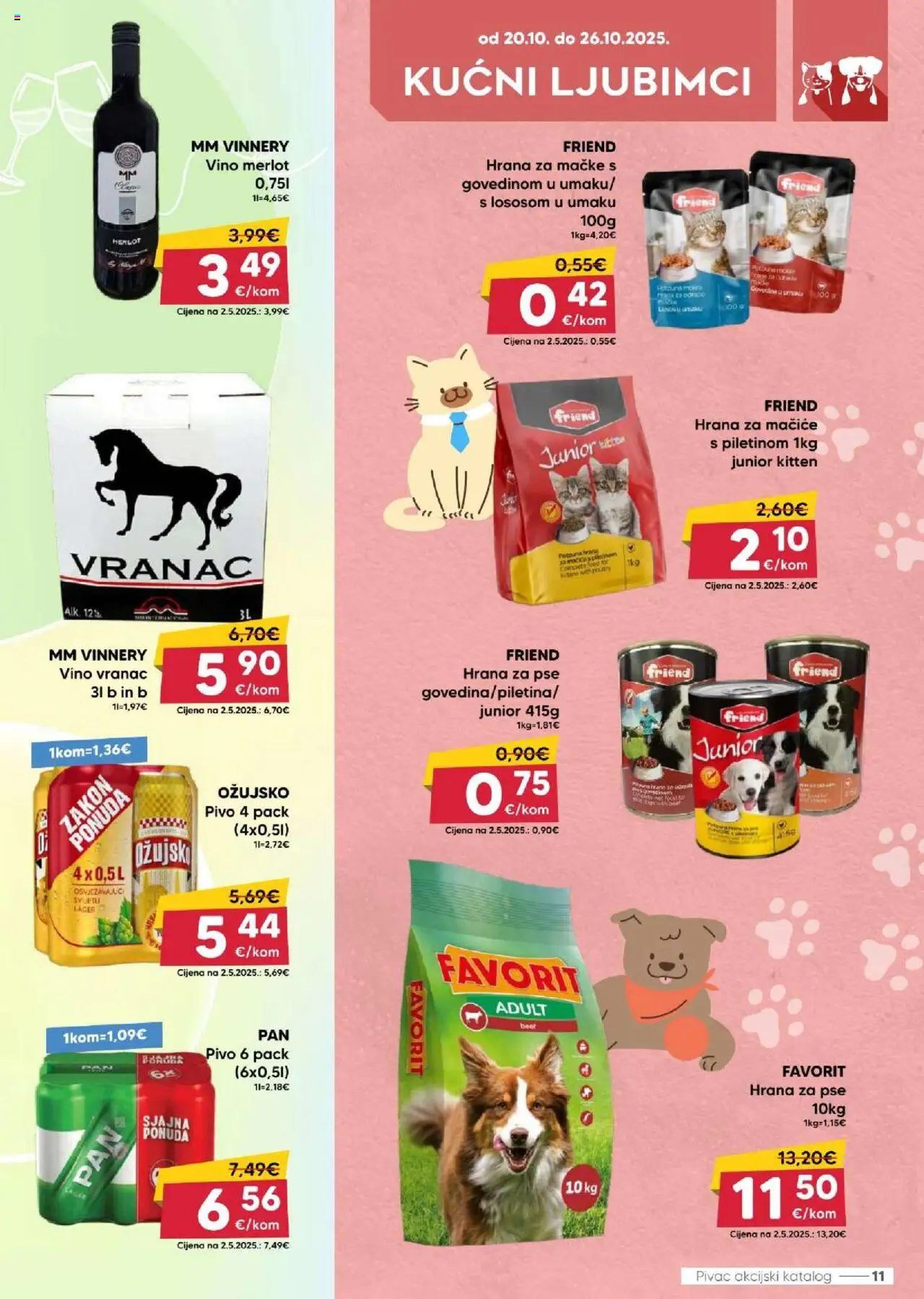Pivac katalog | vrijedi od 20.10.2025 | Stranica: 11 | Proizvodi: Pivo, Hrana za pse, Ožujsko, Hrana za mačke